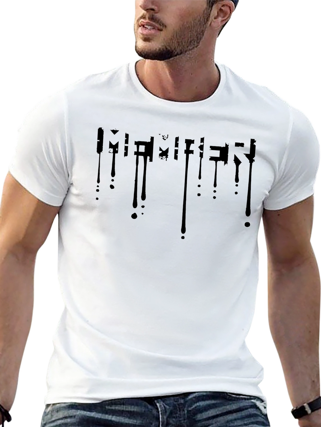 Modern Black Drip Design T-Shirt