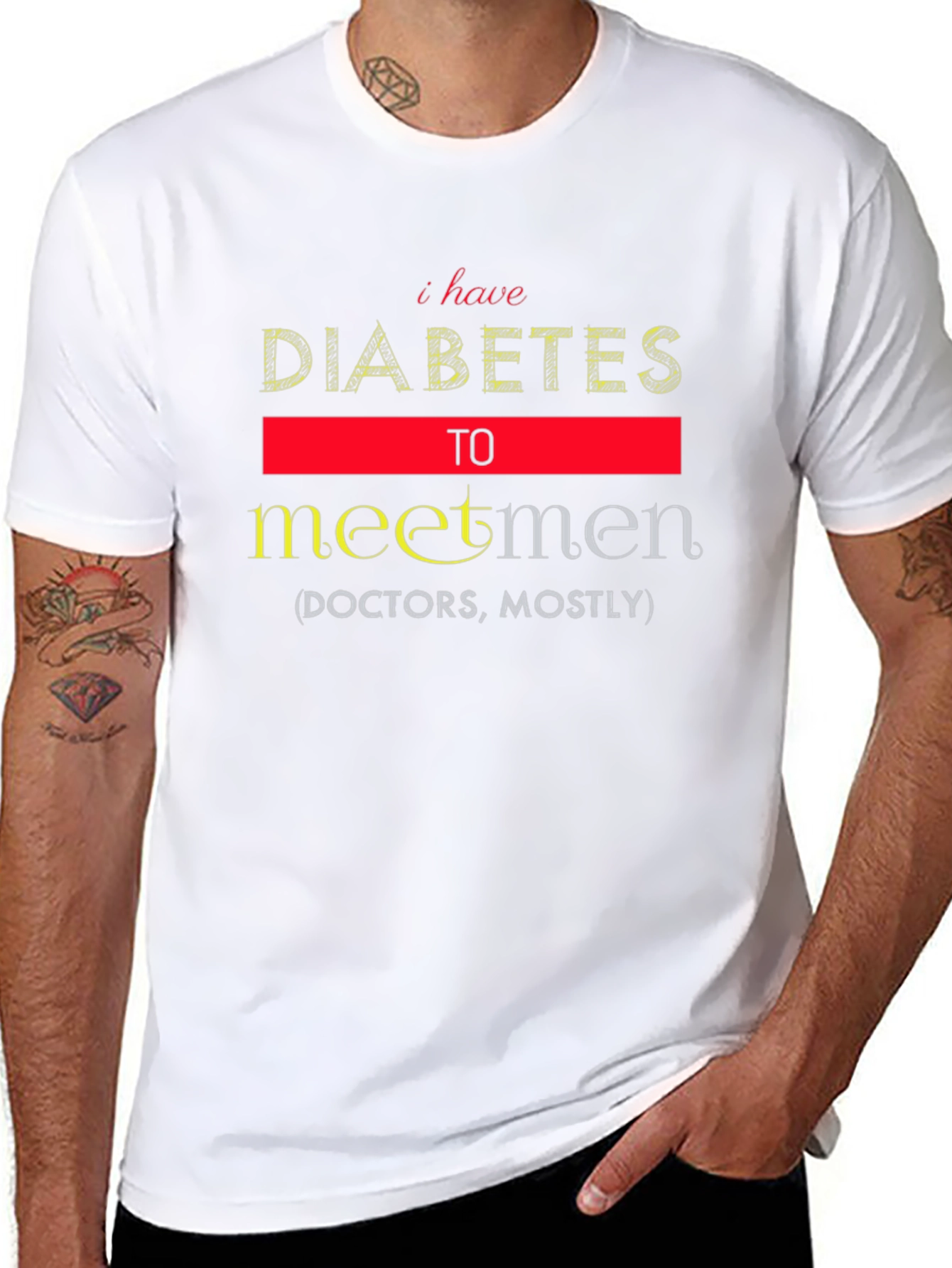 Funny Diabetes Meet Men T-Shirt