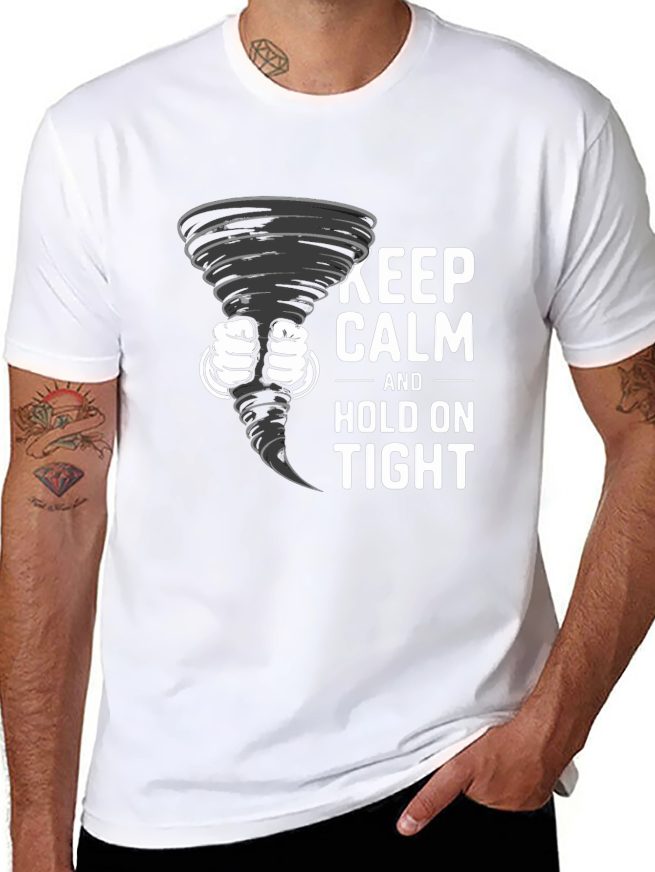 Keep Calm Tornado T-Shirt: Hold On Tight!