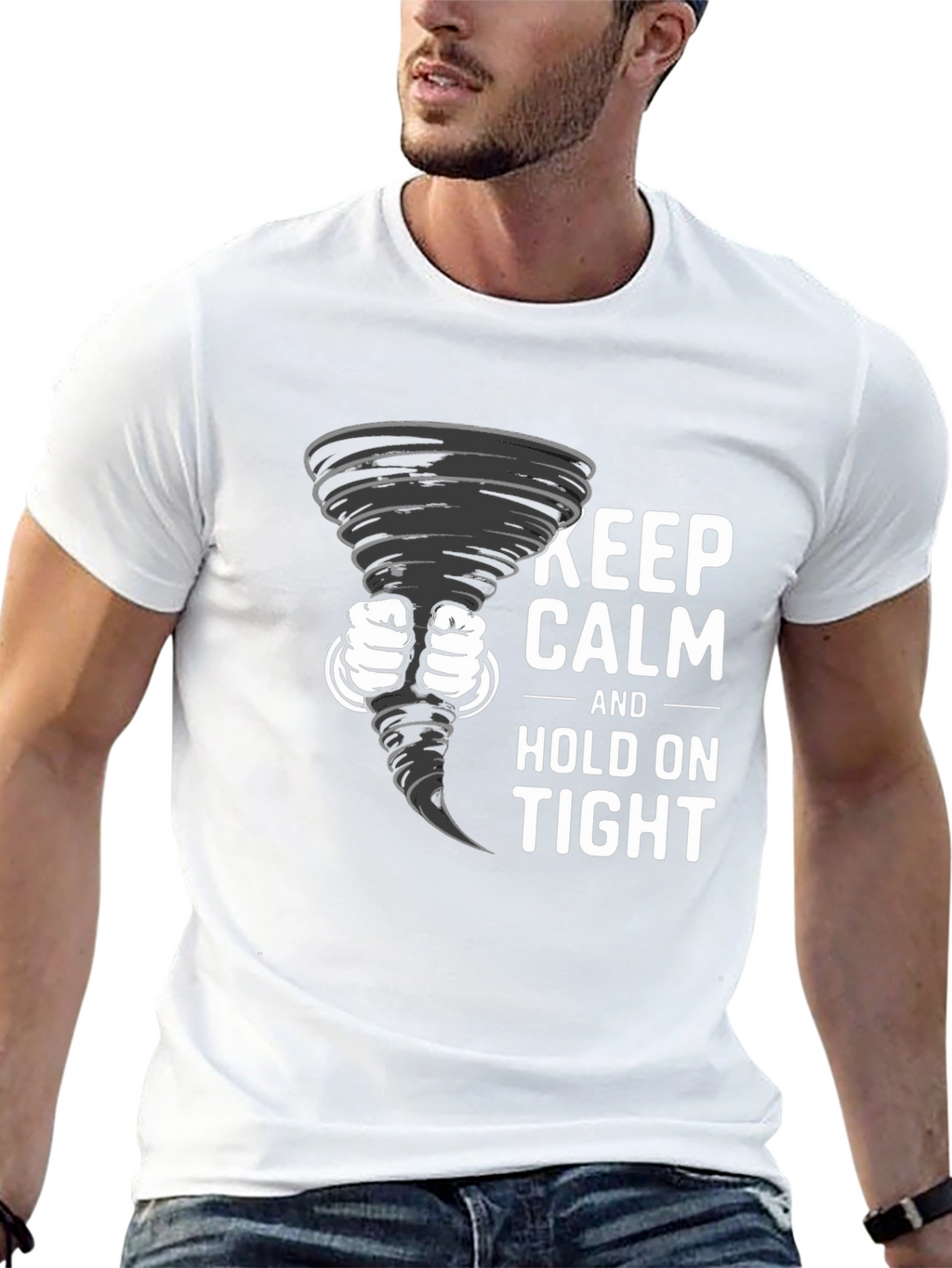 Keep Calm Tornado T-Shirt: Hold On Tight!