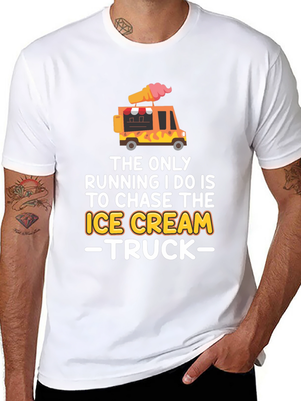 Ice Cream Truck Chaser T-Shirt Funny Novelty Tee