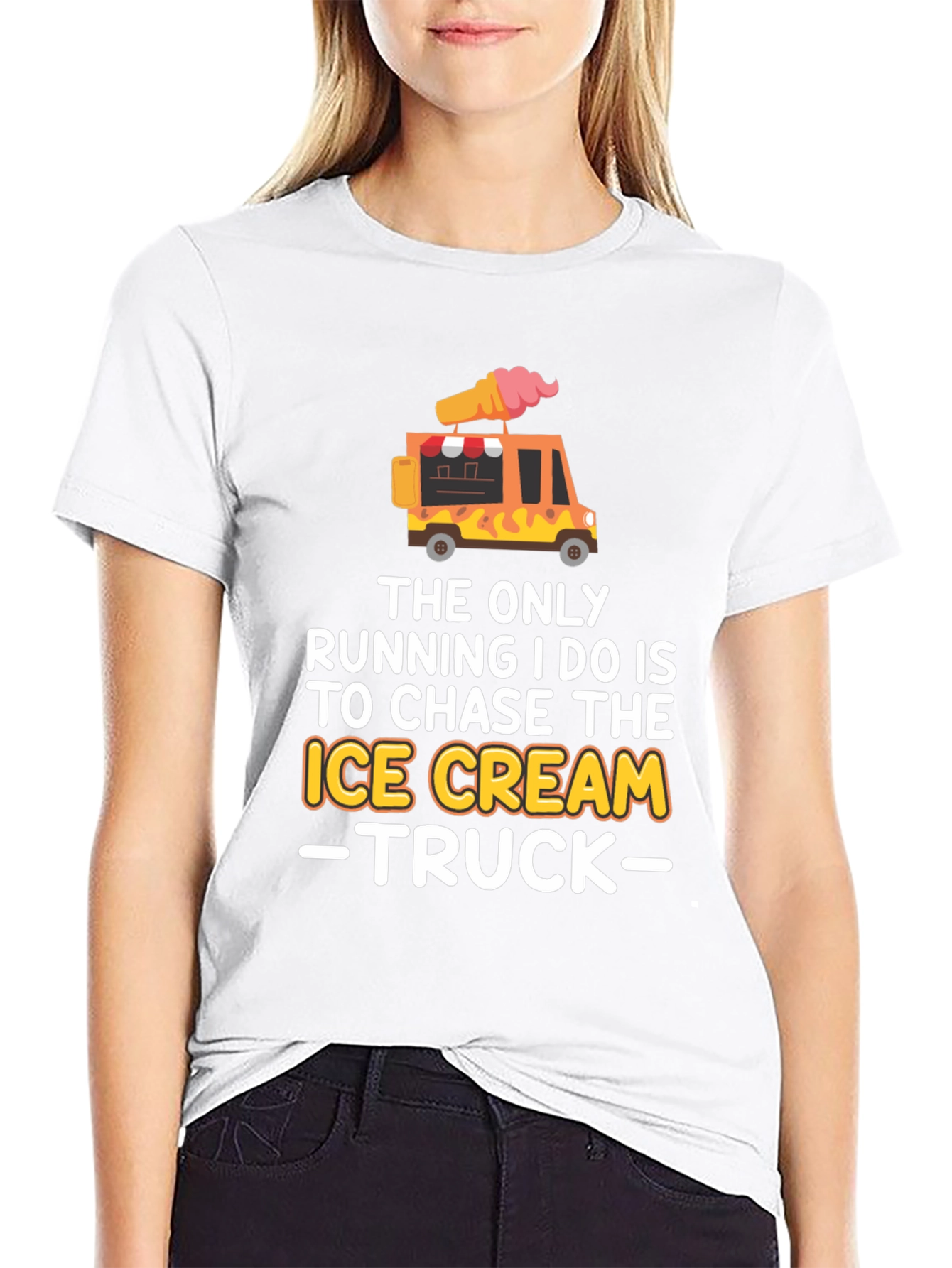 Ice Cream Truck Chaser T-Shirt Funny Novelty Tee