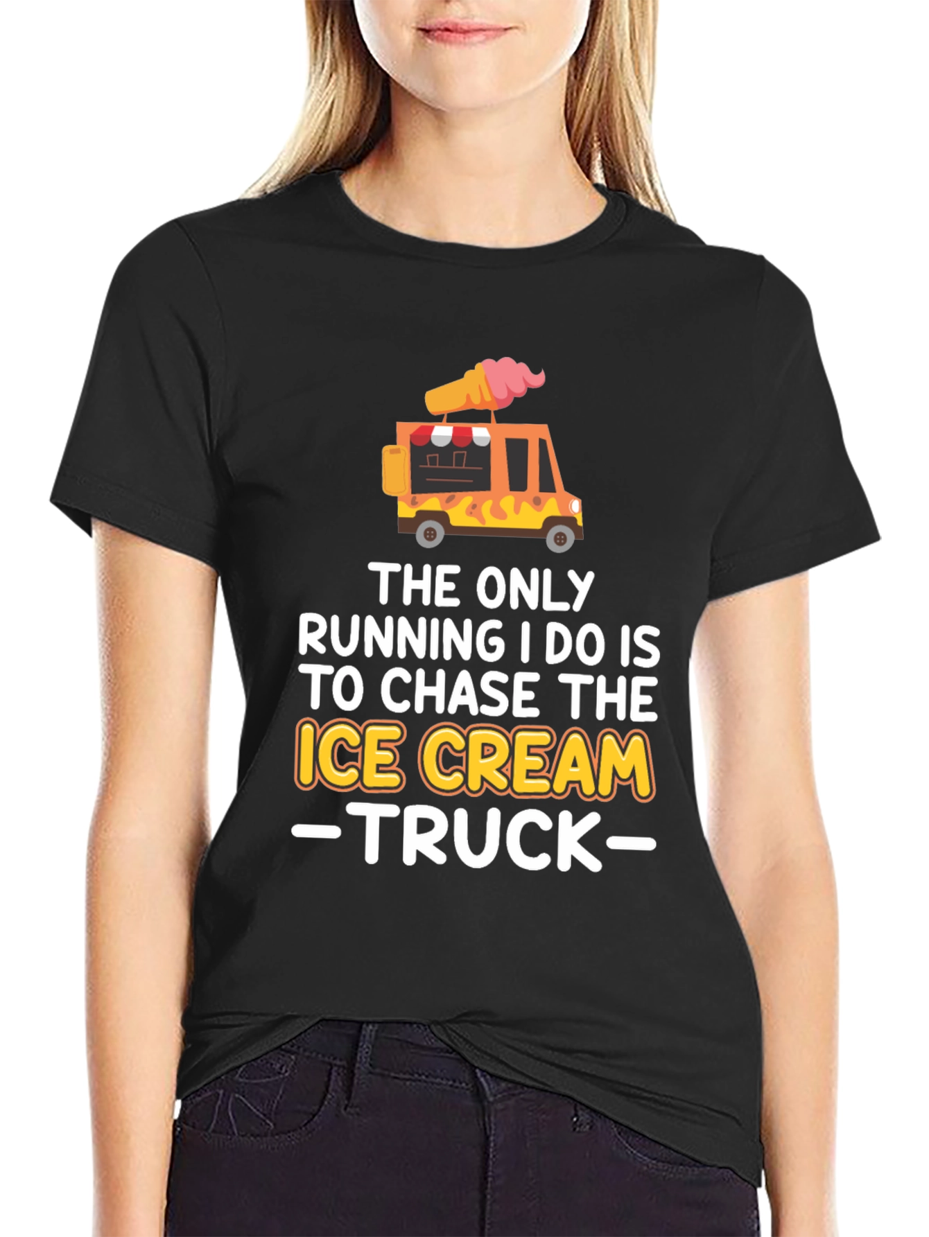 Ice Cream Truck Chaser T-Shirt Funny Novelty Tee