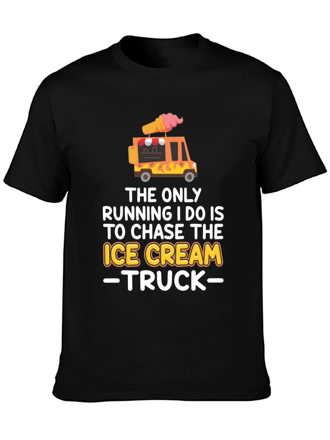 Ice Cream Truck Chaser T-Shirt Funny Novelty Tee