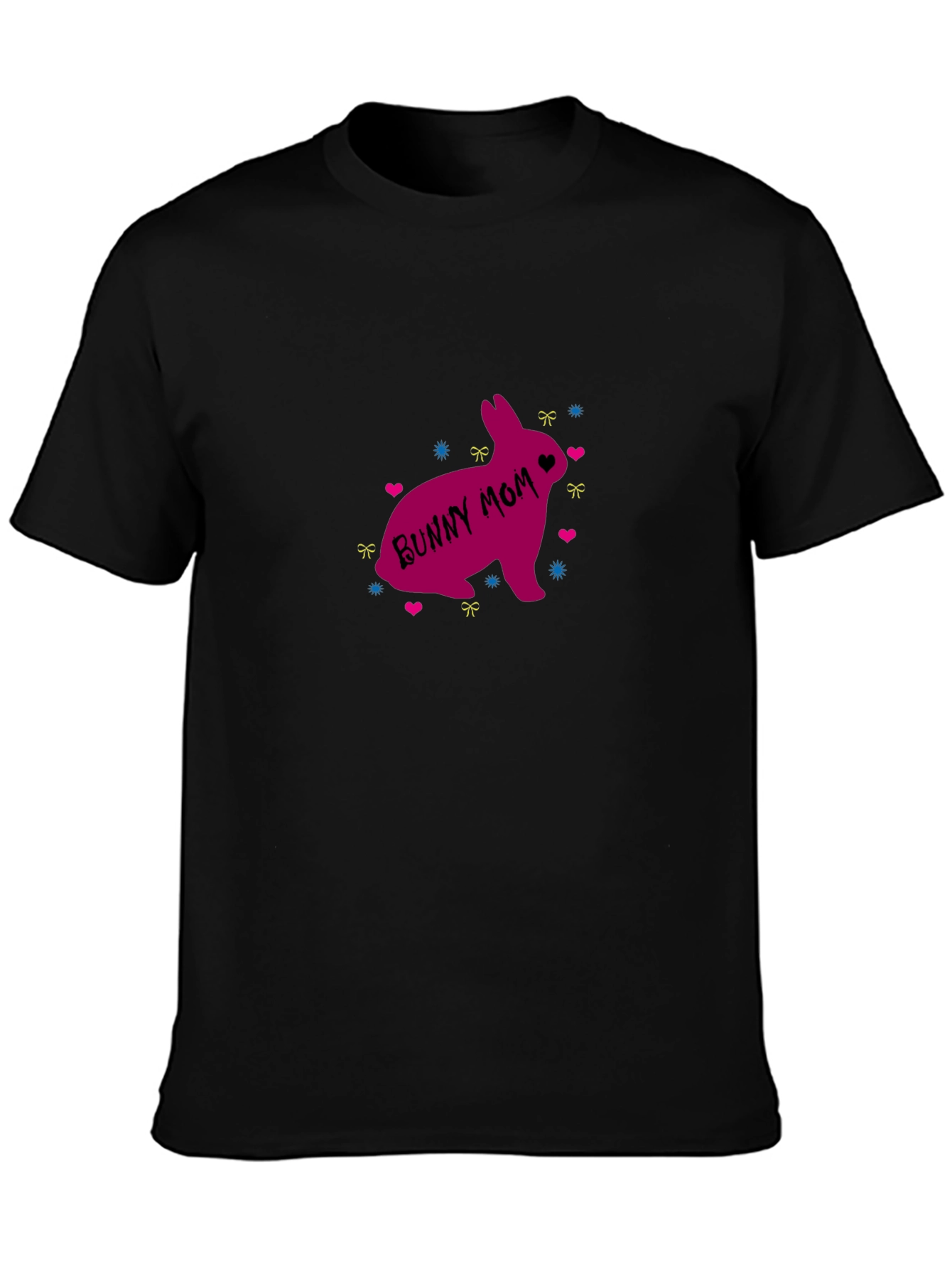 Bunny Mom Graphic T-Shirt - Cute Easter Apparel