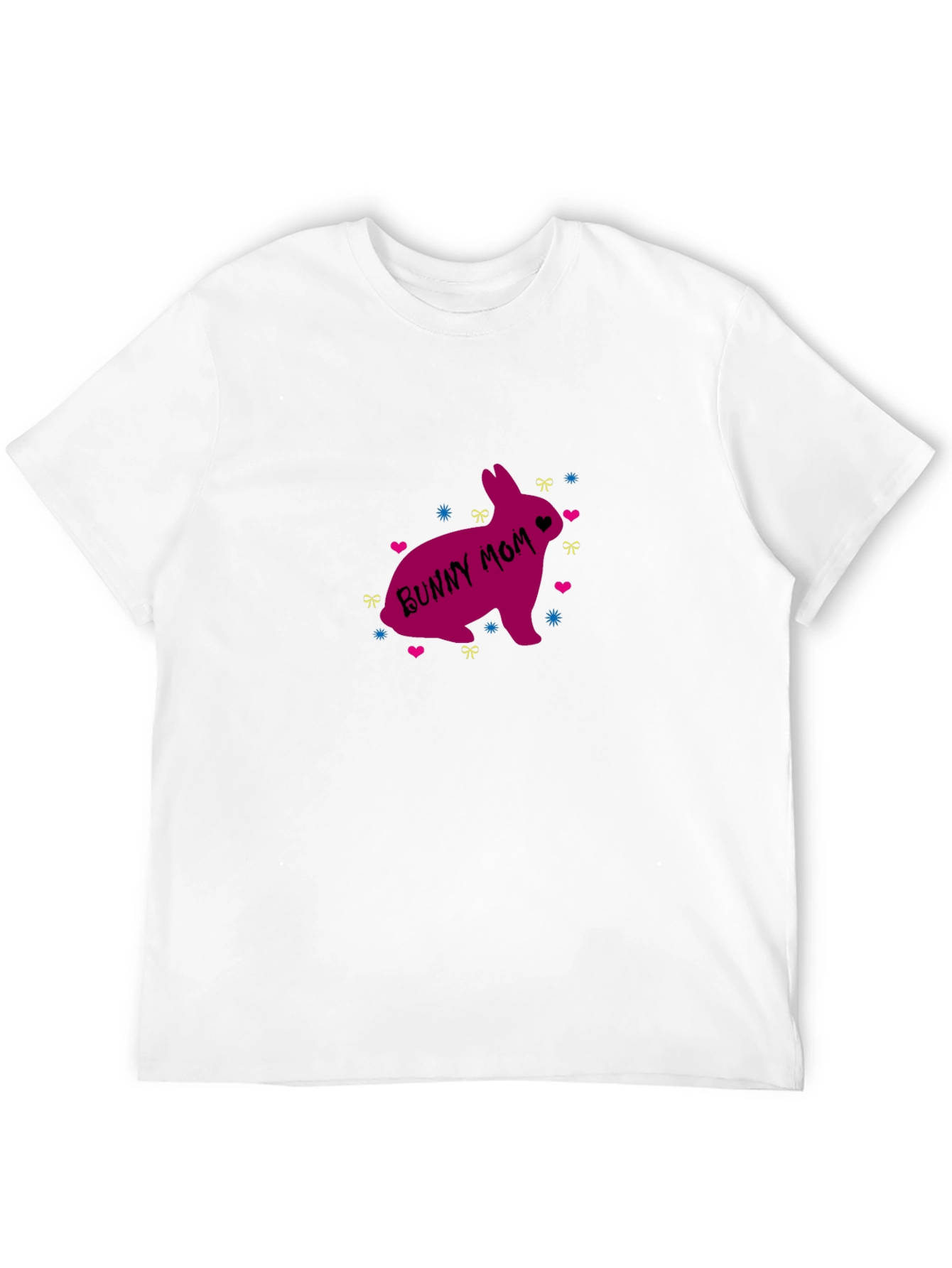 Bunny Mom Graphic T-Shirt - Cute Easter Apparel