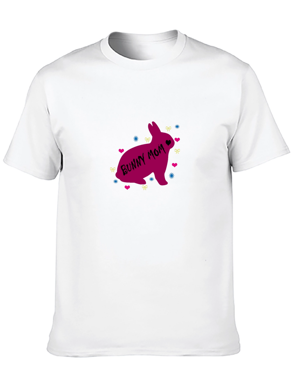 Bunny Mom Graphic T-Shirt - Cute Easter Apparel