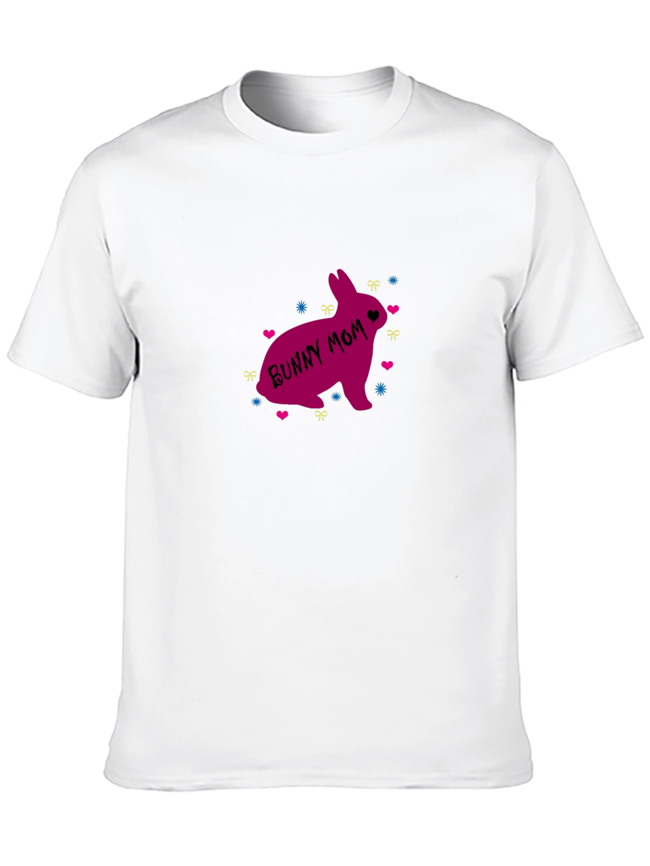 Bunny Mom Graphic T-Shirt - Cute Easter Apparel