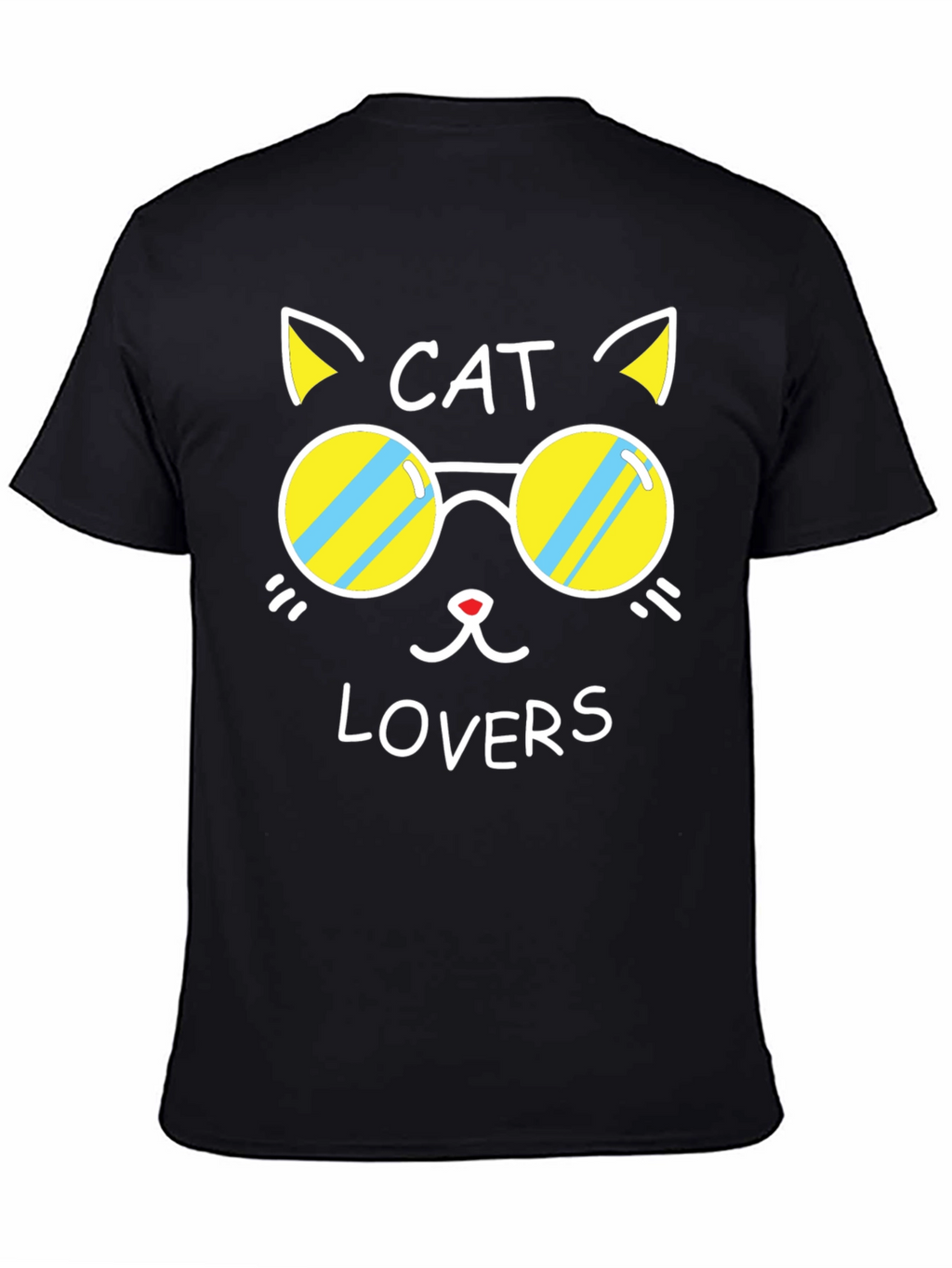 Cat Lovers Black Graphic Tee