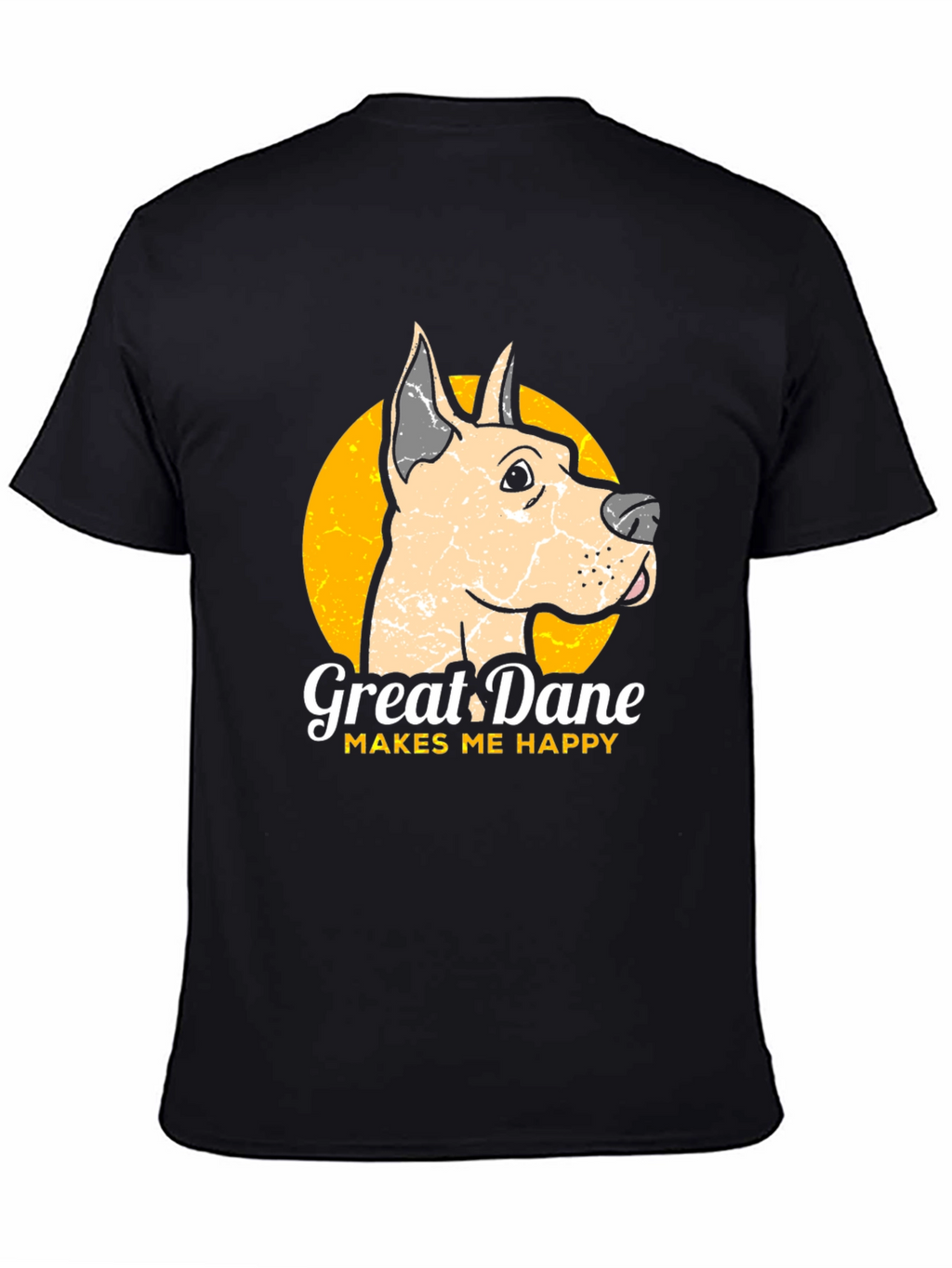 Great Dane Makes Me Happy Graphic Tee