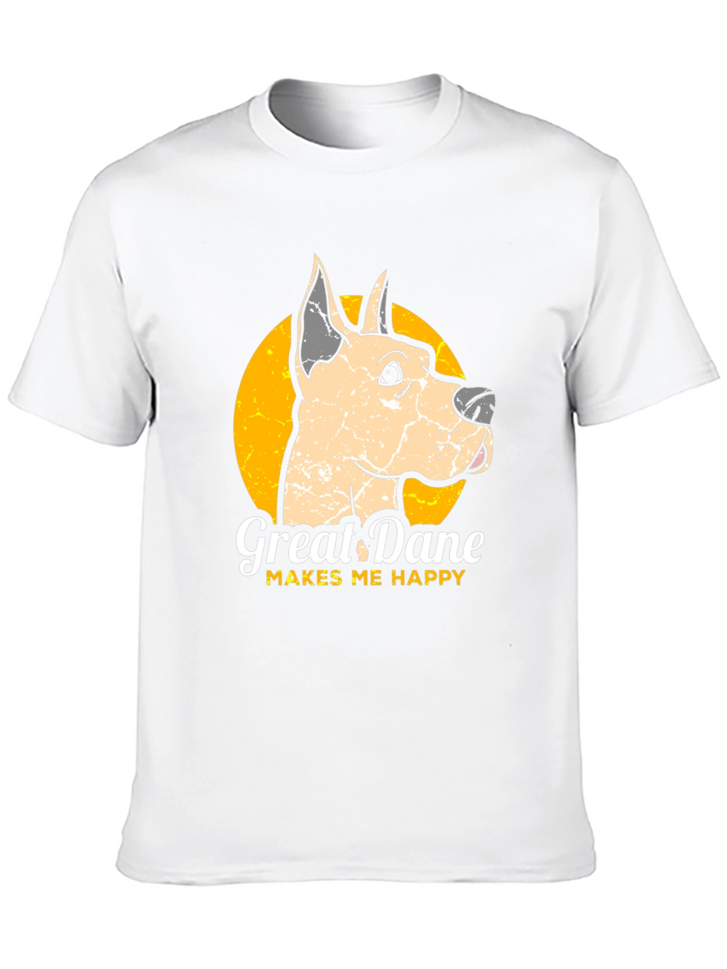 Great Dane Makes Me Happy Graphic Tee
