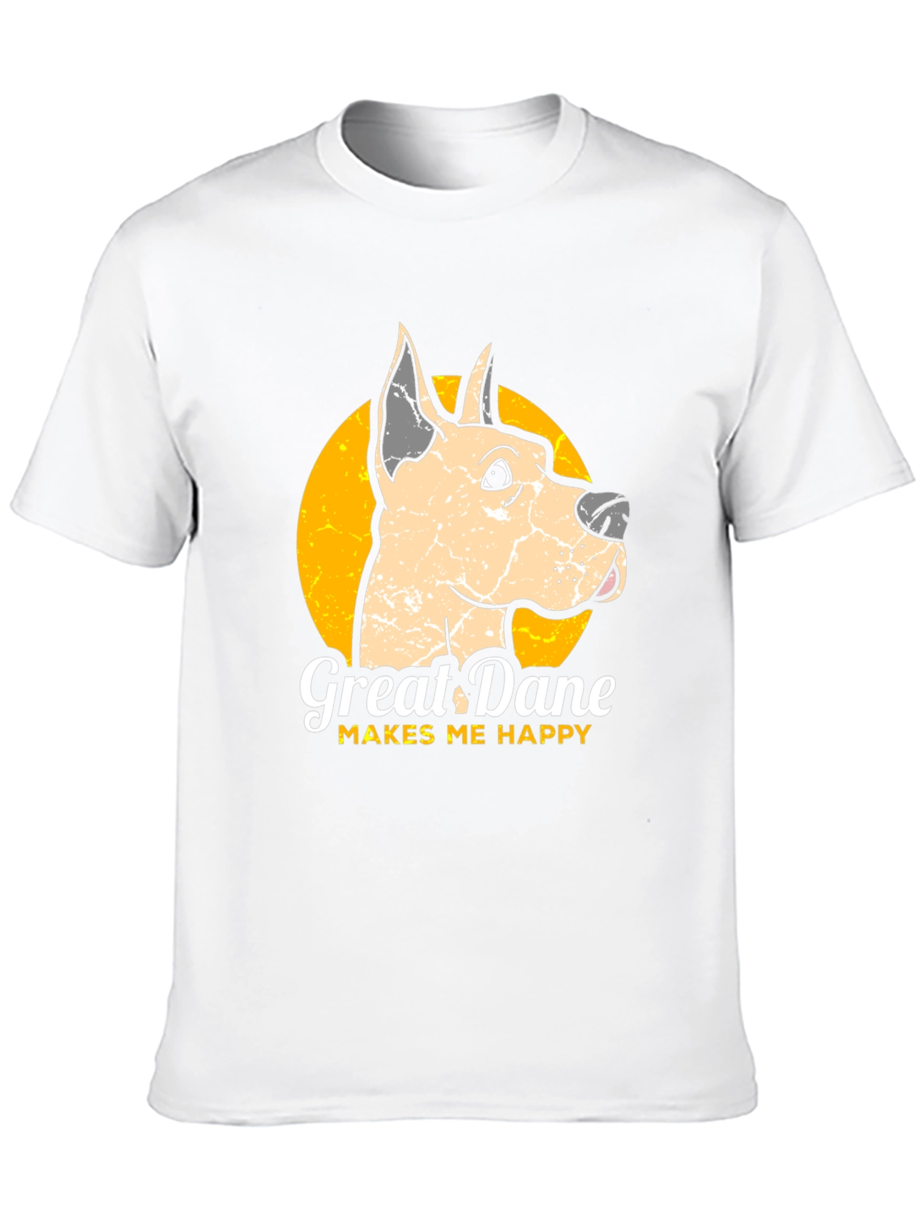 Great Dane Makes Me Happy Graphic Tee