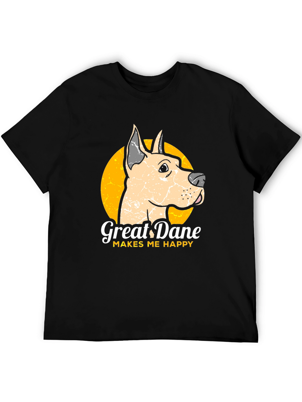 Great Dane Makes Me Happy Graphic Tee