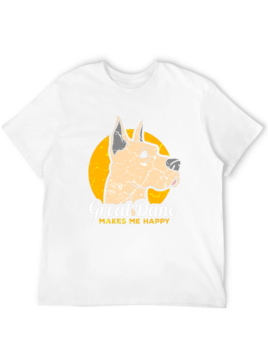 Great Dane Makes Me Happy Graphic Tee