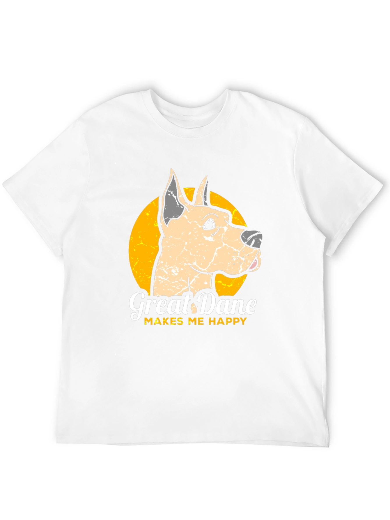 Great Dane Makes Me Happy Graphic Tee