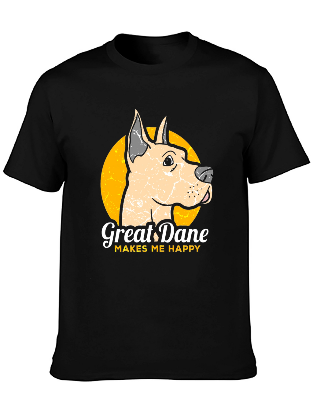Great Dane Makes Me Happy Graphic Tee