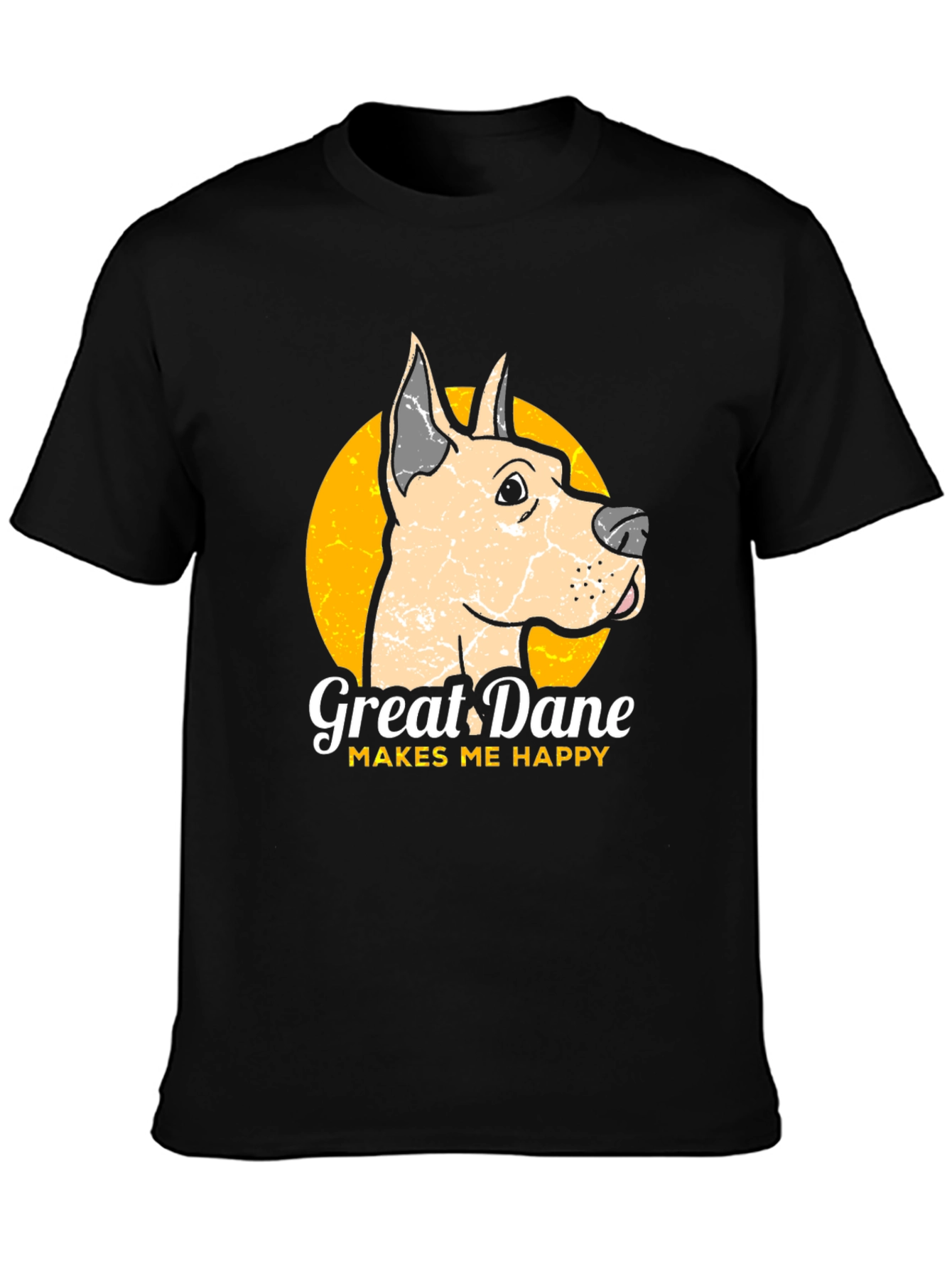 Great Dane Makes Me Happy Graphic Tee