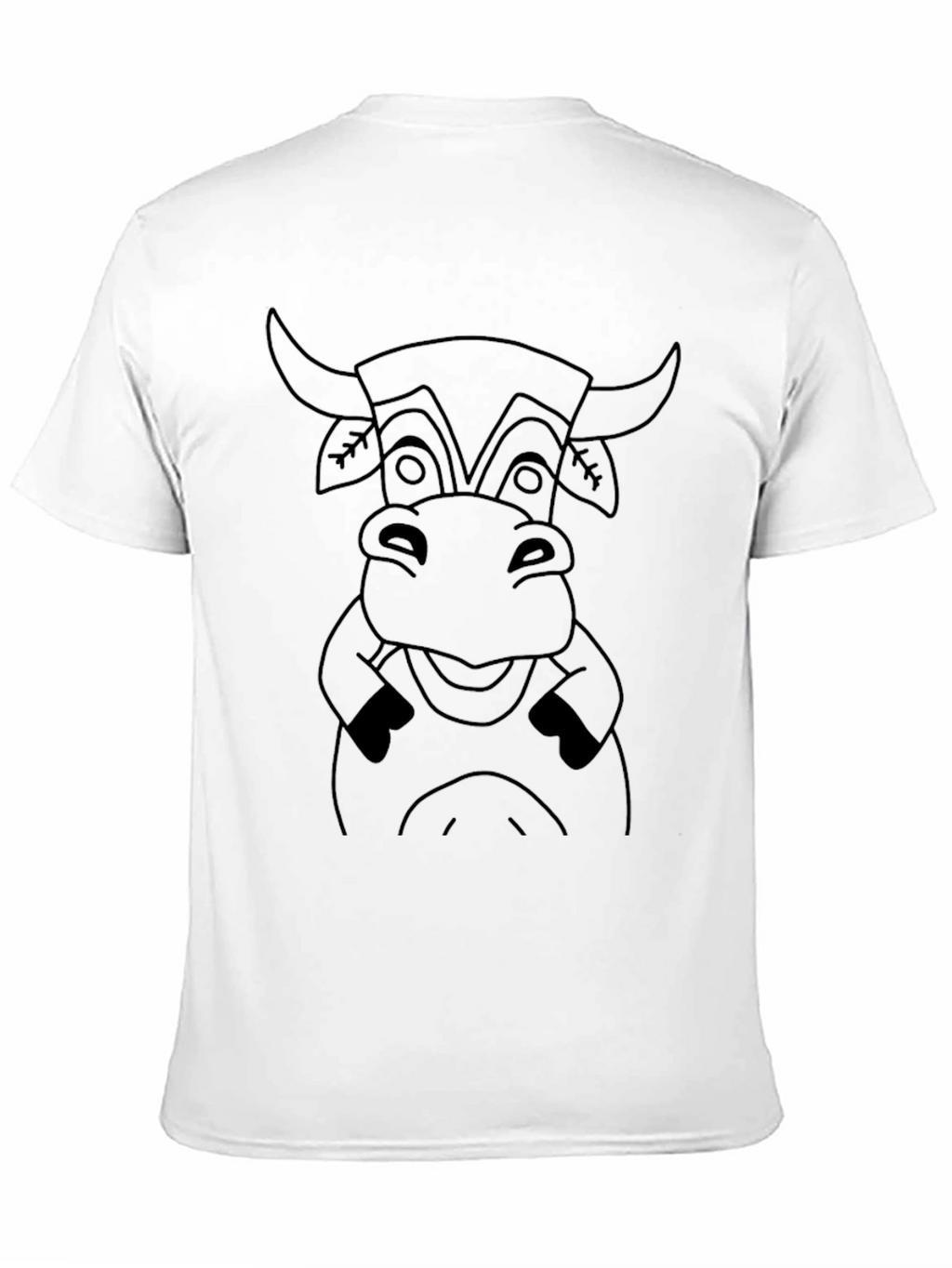 Funny Cow Graphic Tee - Black Cotton T-Shirt