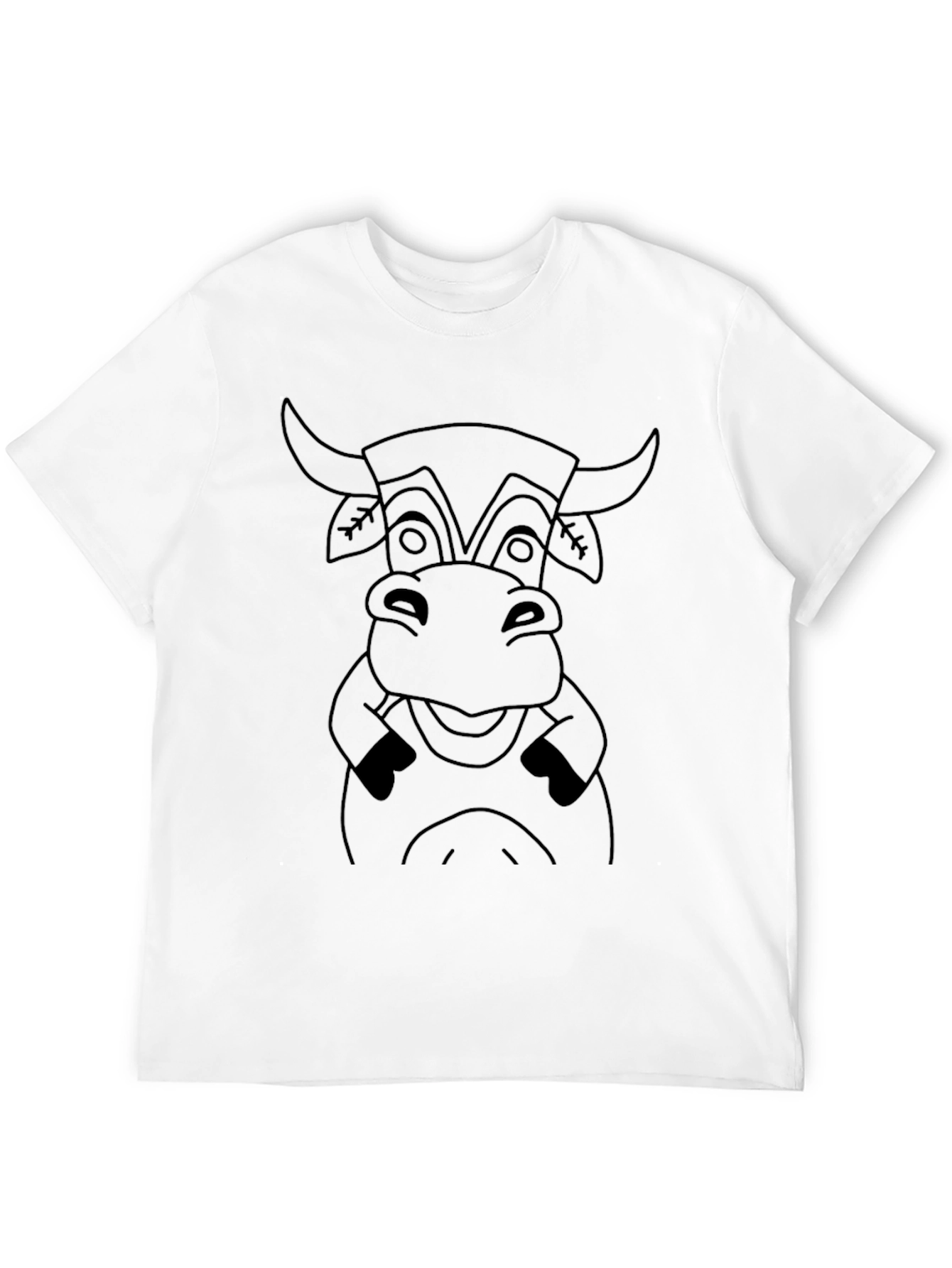 Funny Cow Graphic Tee - Black Cotton T-Shirt
