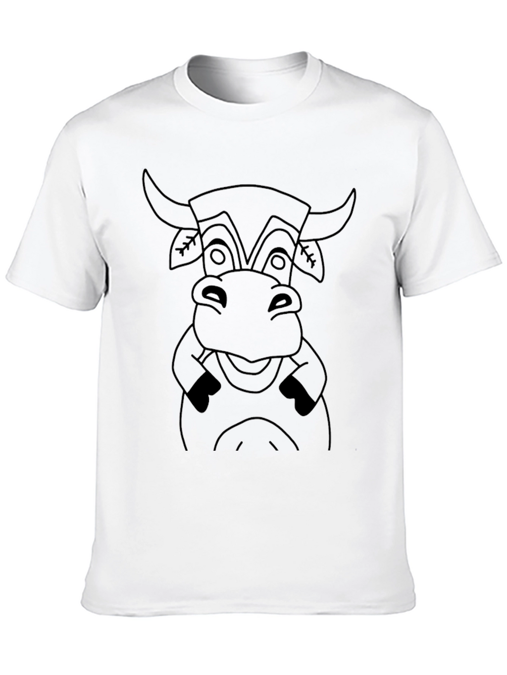 Funny Cow Graphic Tee - Black Cotton T-Shirt
