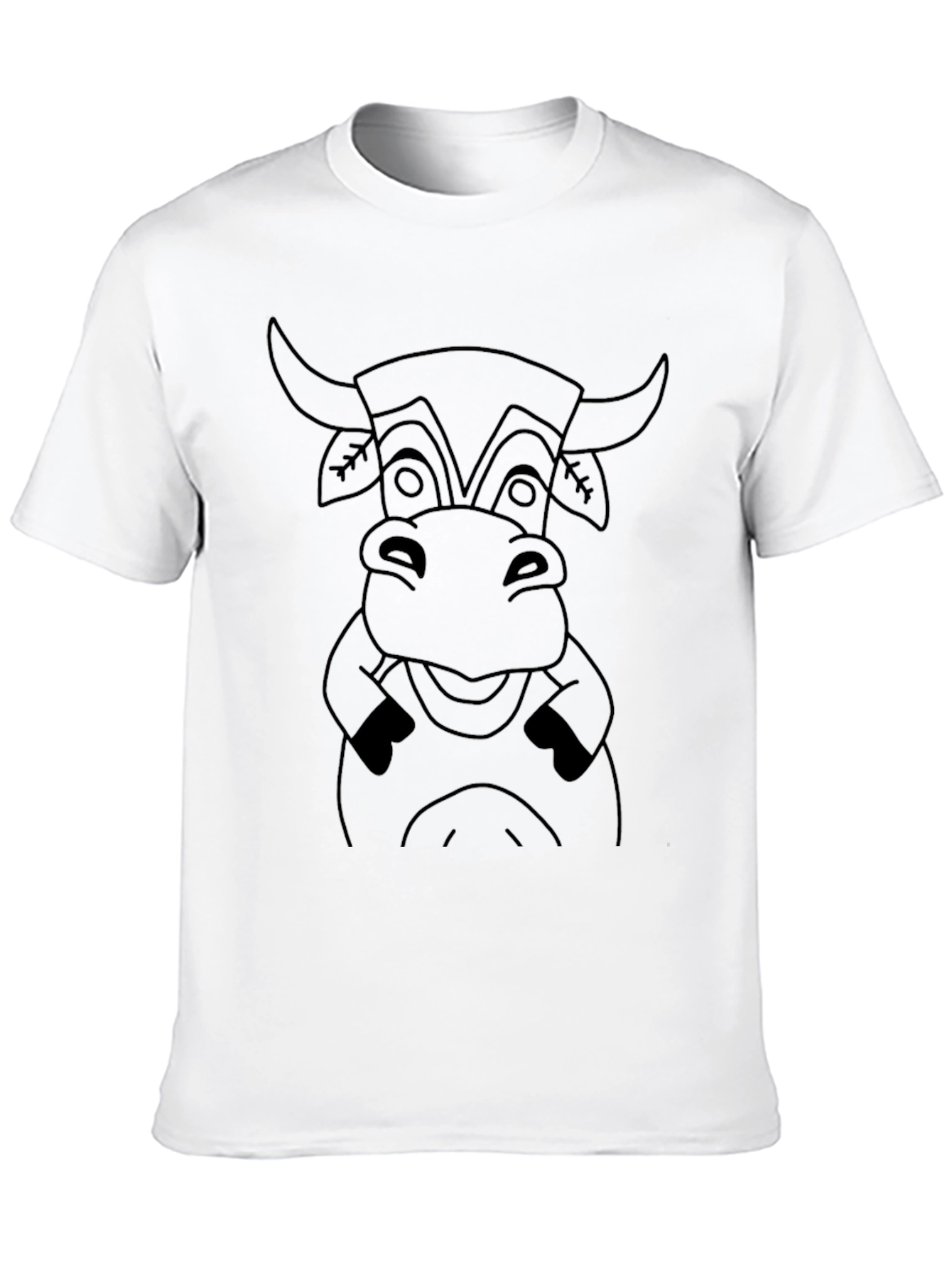 Funny Cow Graphic Tee - Black Cotton T-Shirt
