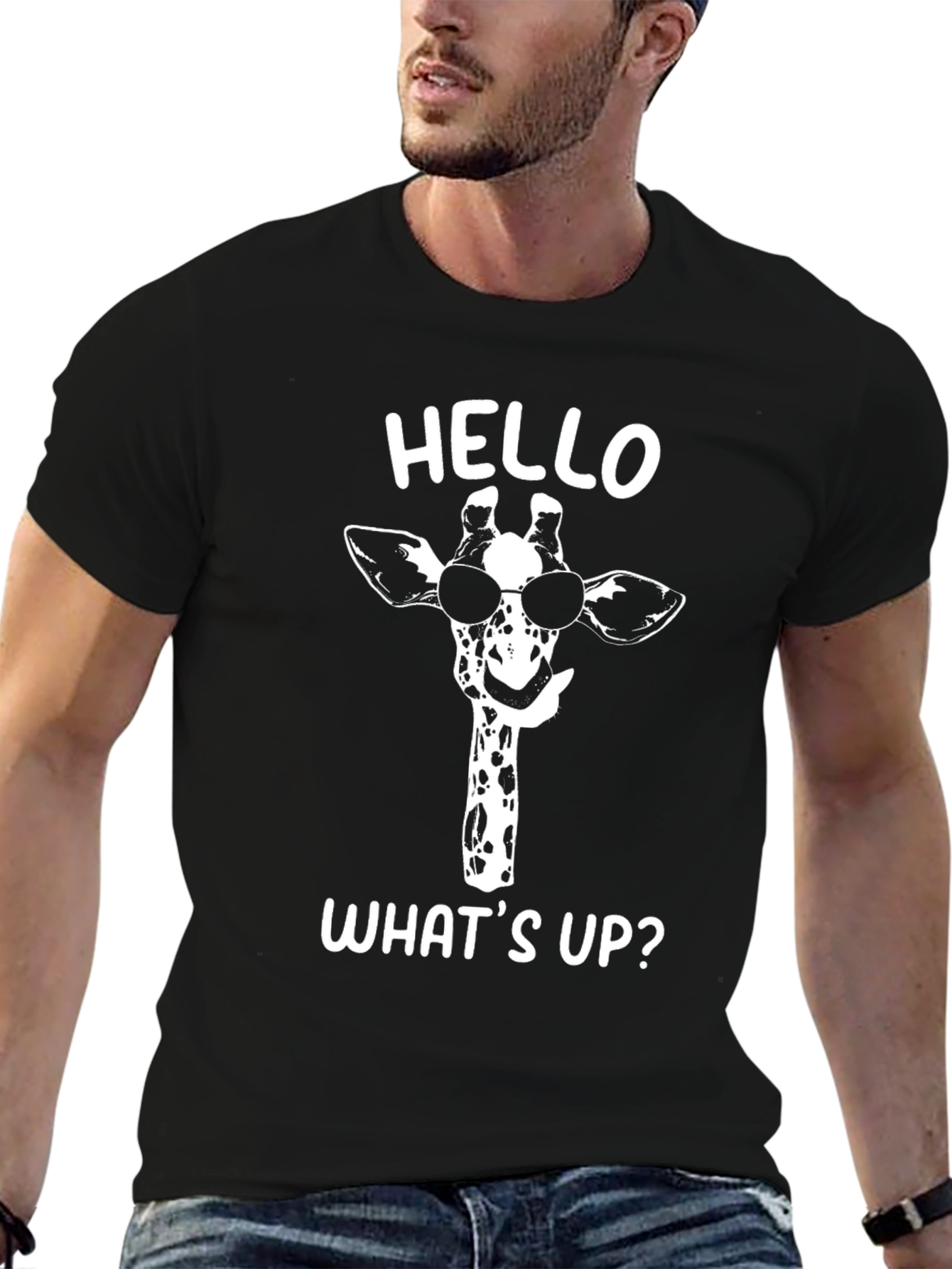 Cool Giraffe Graphic T-Shirt - Hello Whats Up?