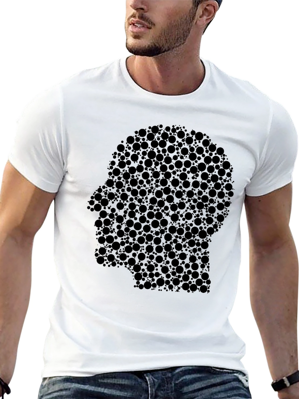 Abstract Head Silhouette Graphic Tee