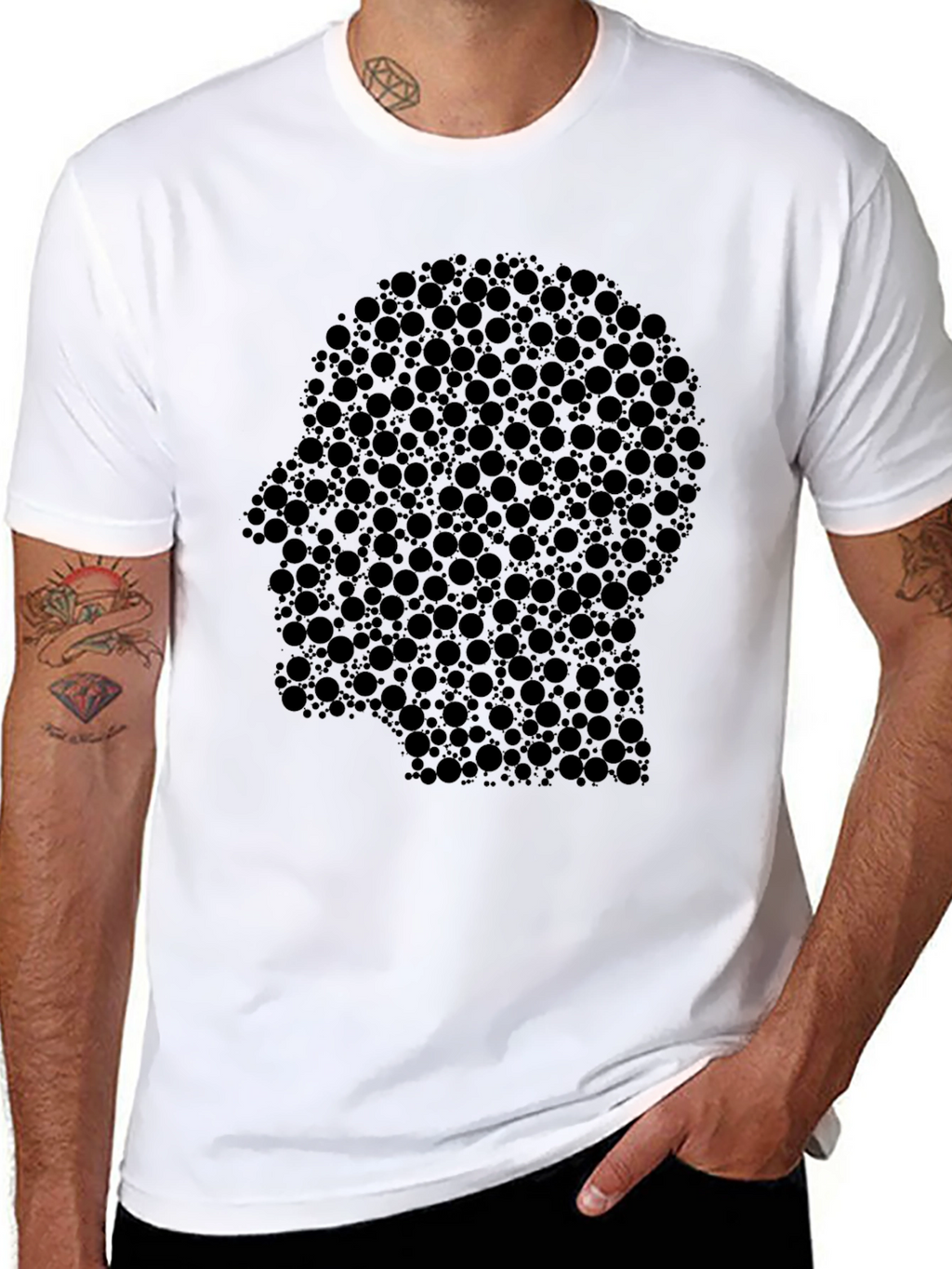 Abstract Head Silhouette Graphic Tee