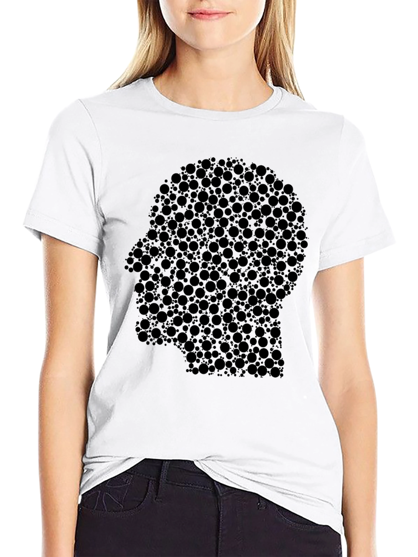 Abstract Head Silhouette Graphic Tee