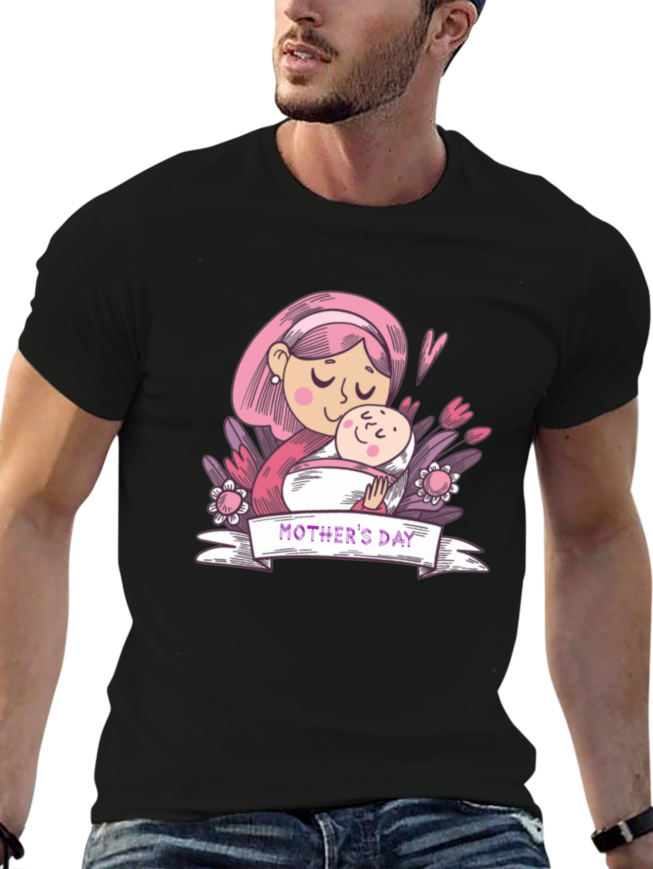 Mothers Day Graphic Tee - Black