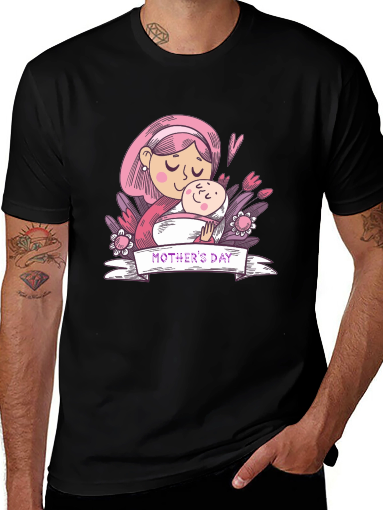 Mothers Day Graphic Tee - Black