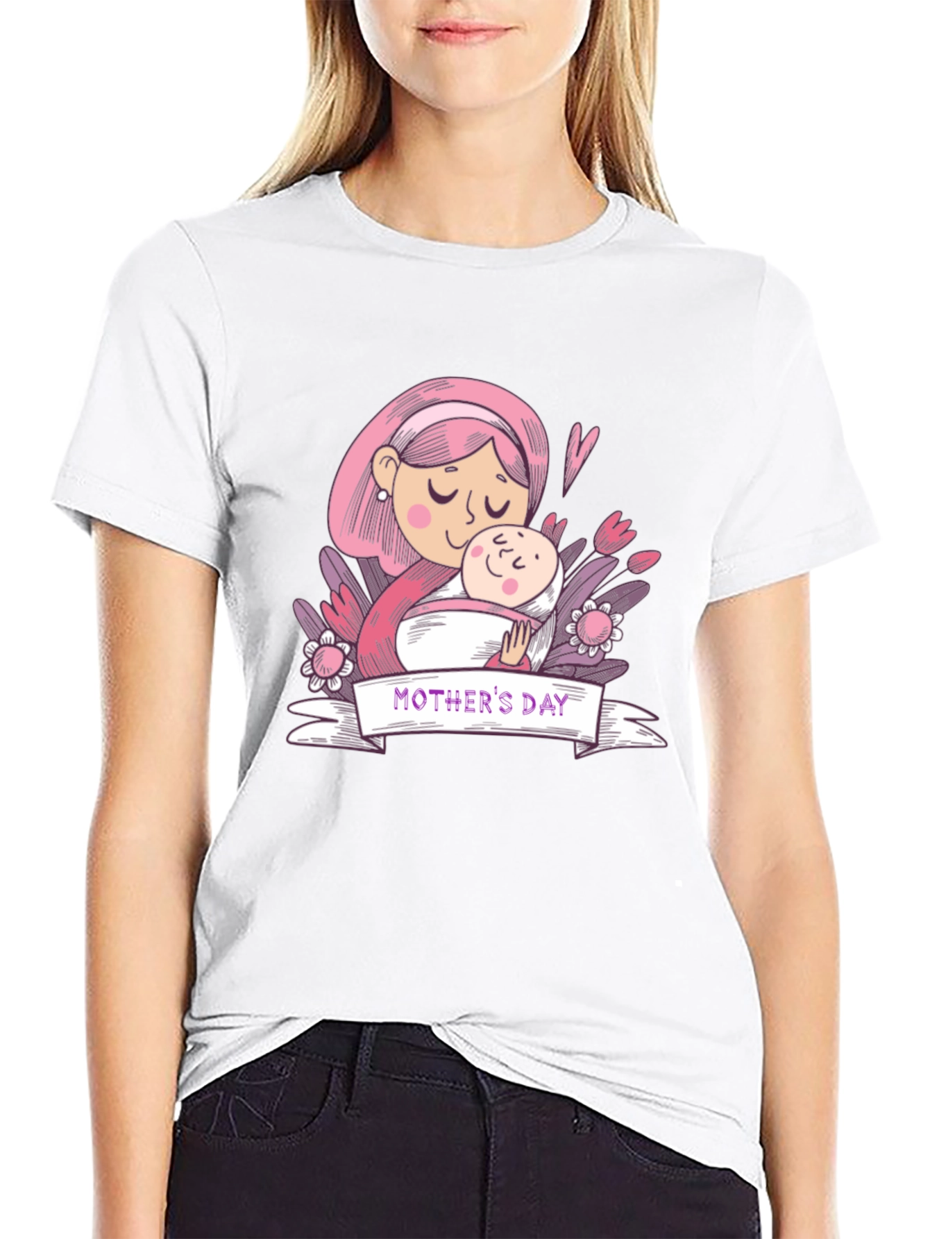 Mothers Day Graphic Tee - Black