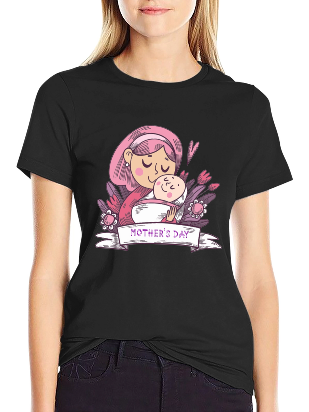 Mothers Day Graphic Tee - Black