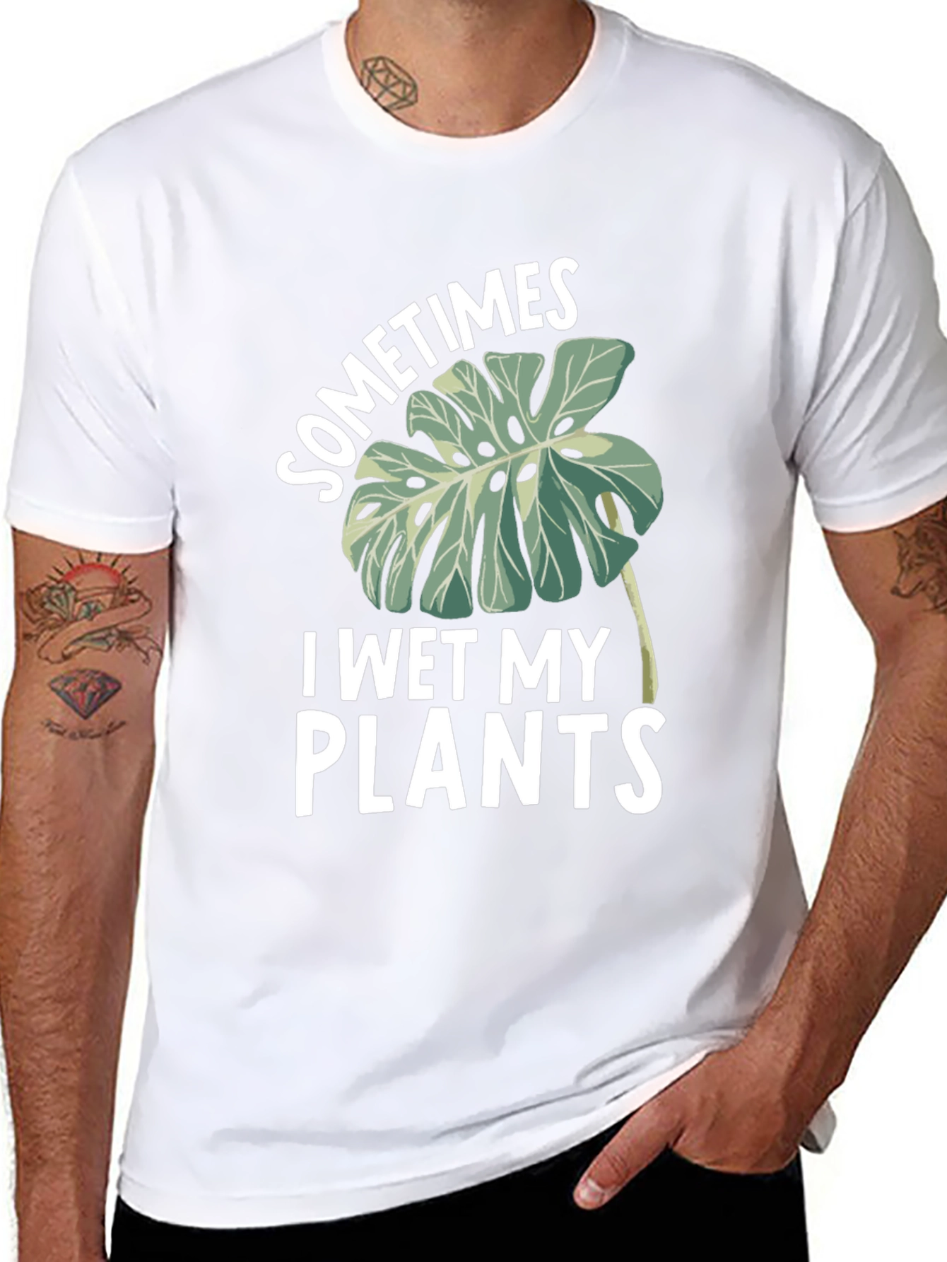 Sometimes I Wet My Plants T-Shirt Funny Gardening Tee