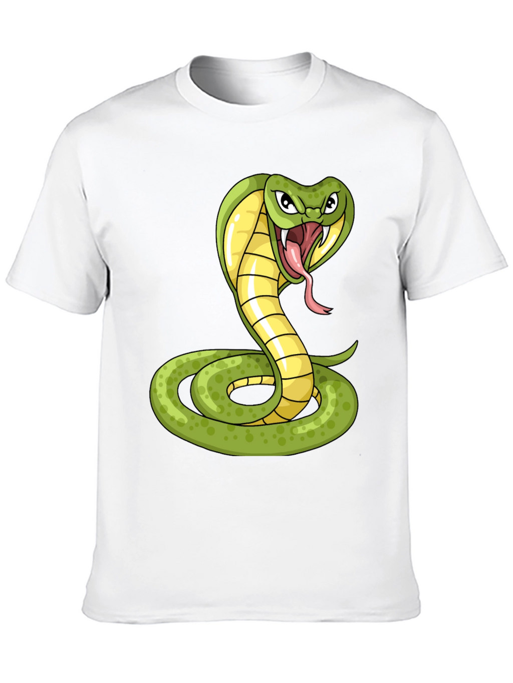 Cobra Snake Graphic Print T-Shirt - Black