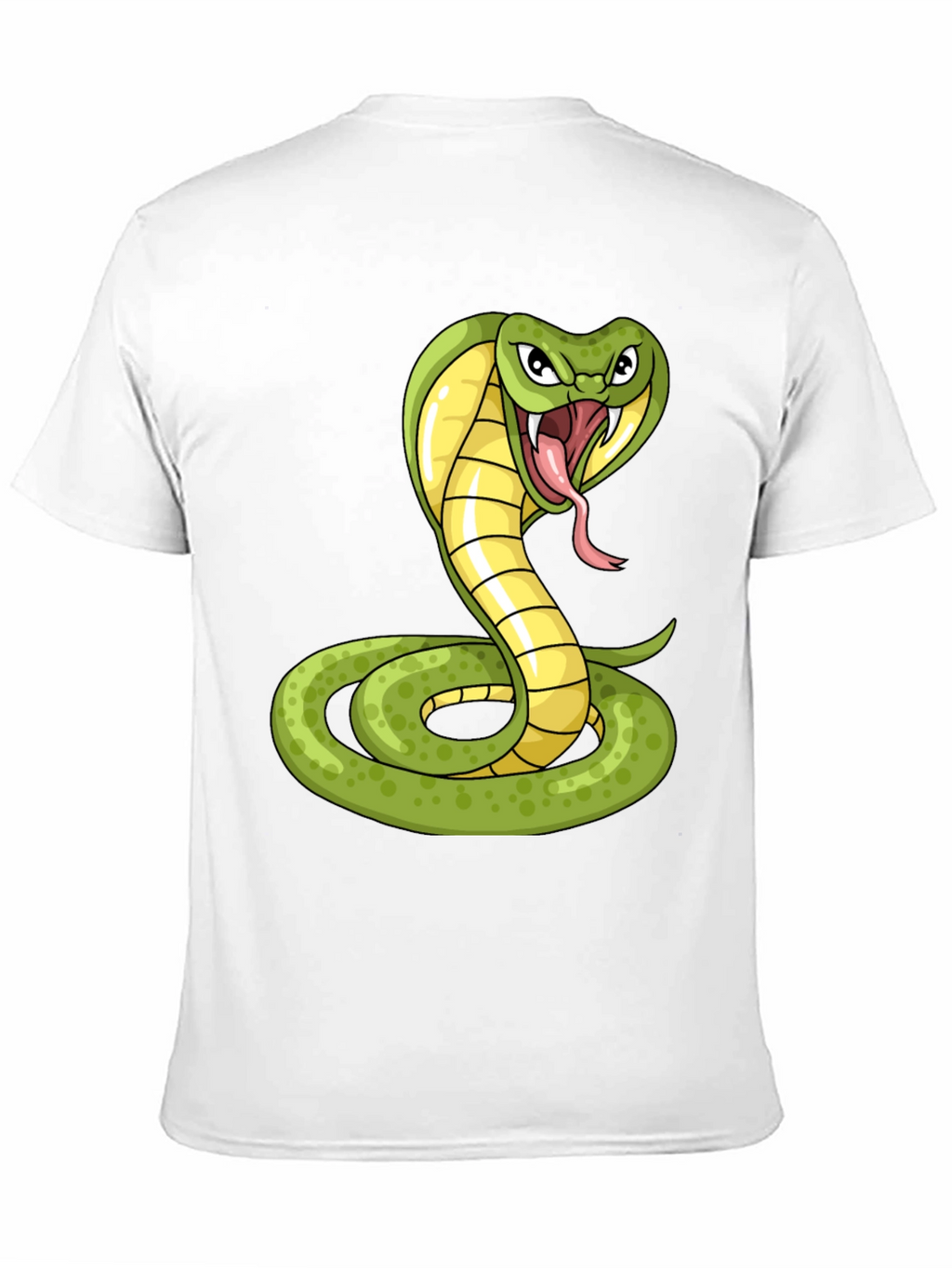 Cobra Snake Graphic Print T-Shirt - Black