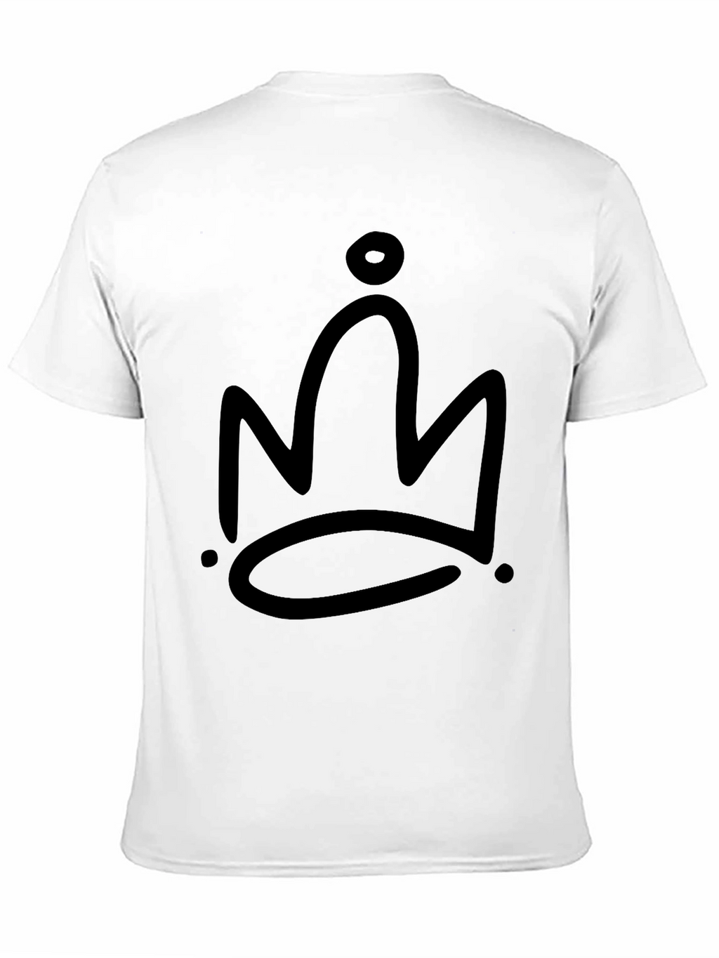 Black Crown Graphic Tee - Mens Casual T-Shirt