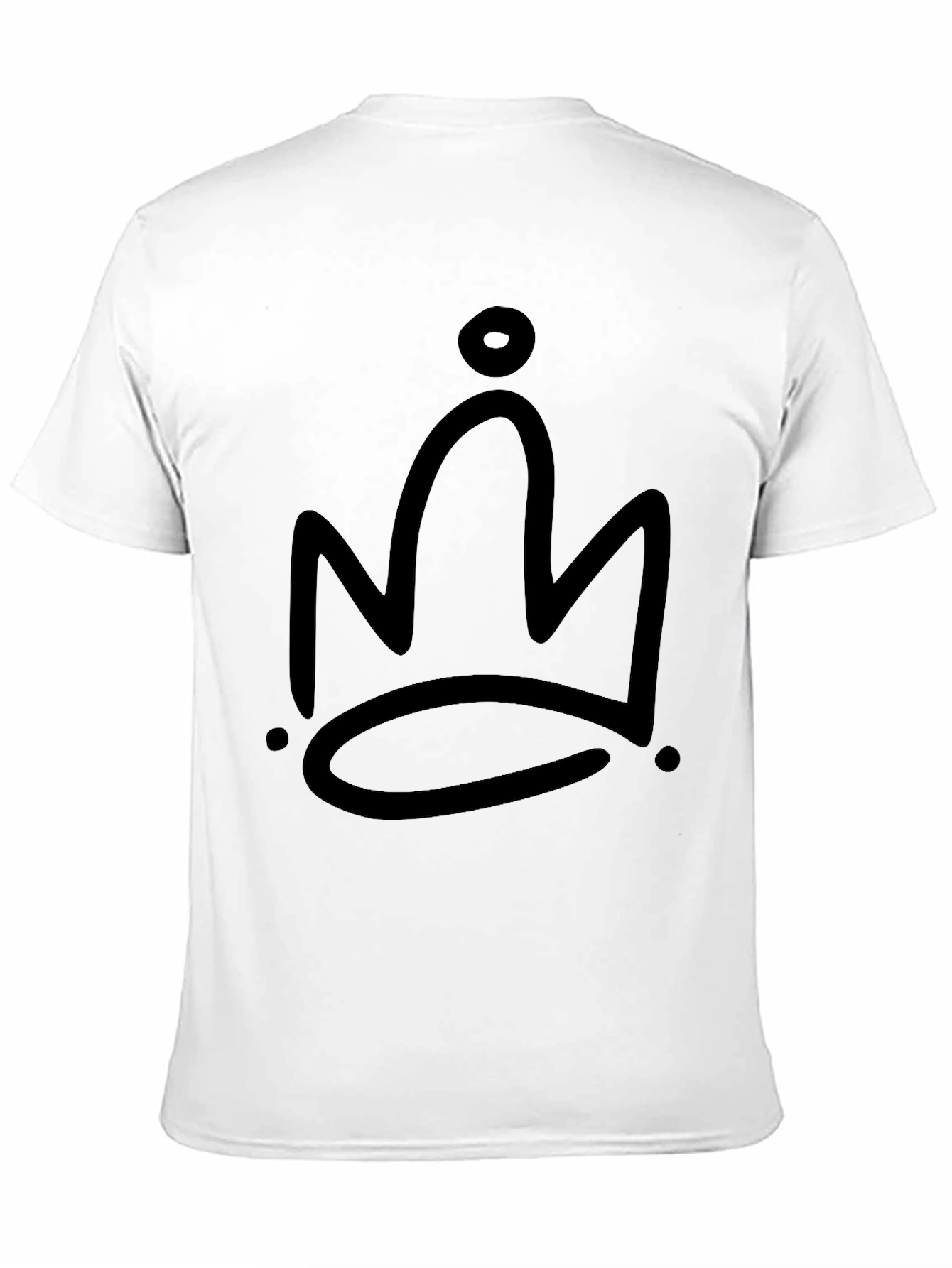 Black Crown Graphic Tee - Mens Casual T-Shirt