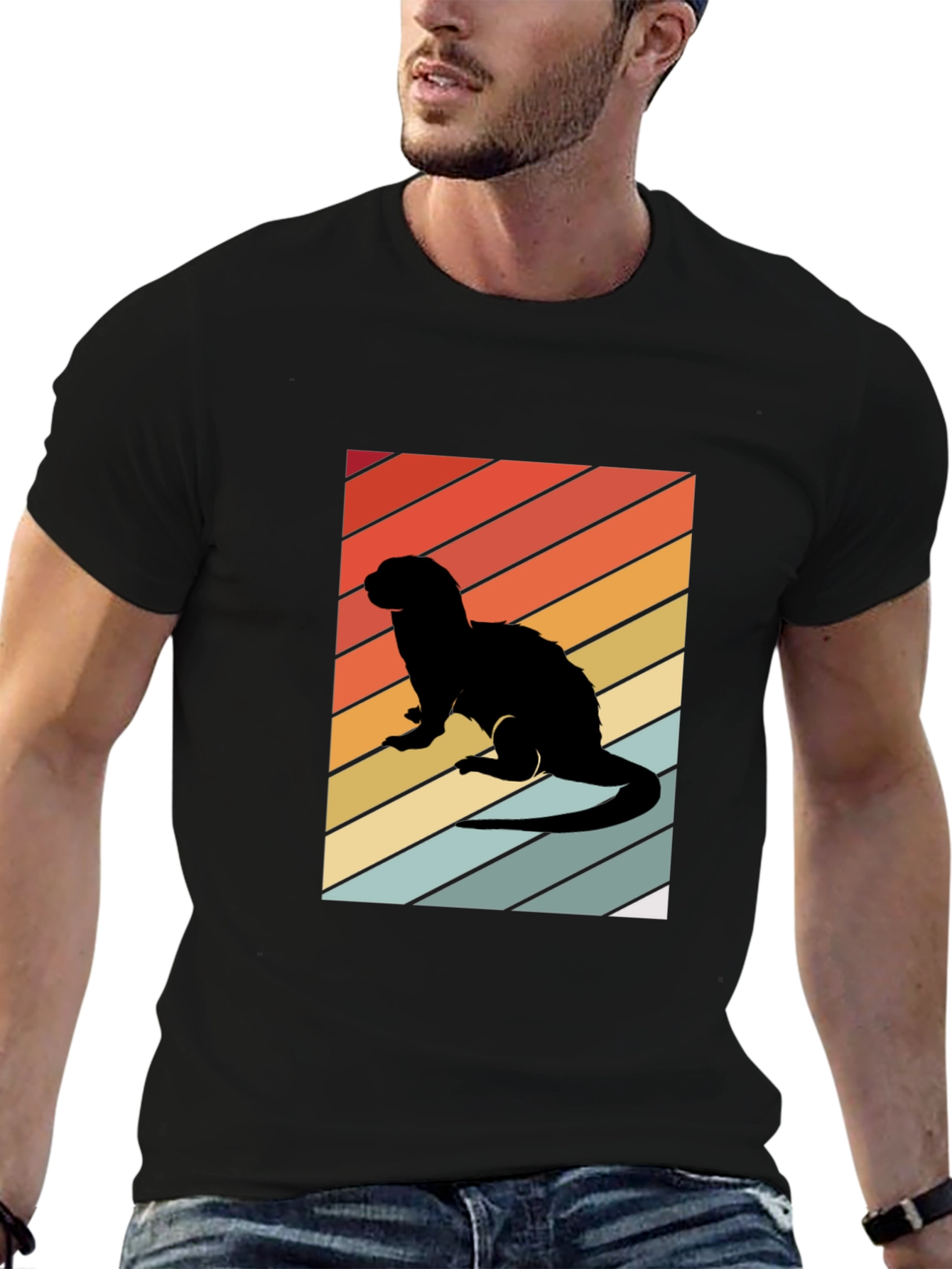 Retro Ferret Silhouette T-Shirt