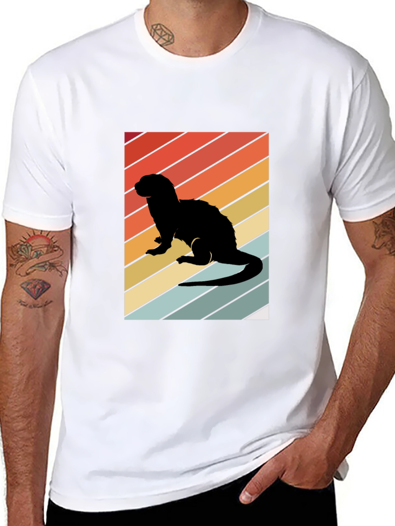 Retro Ferret Silhouette T-Shirt