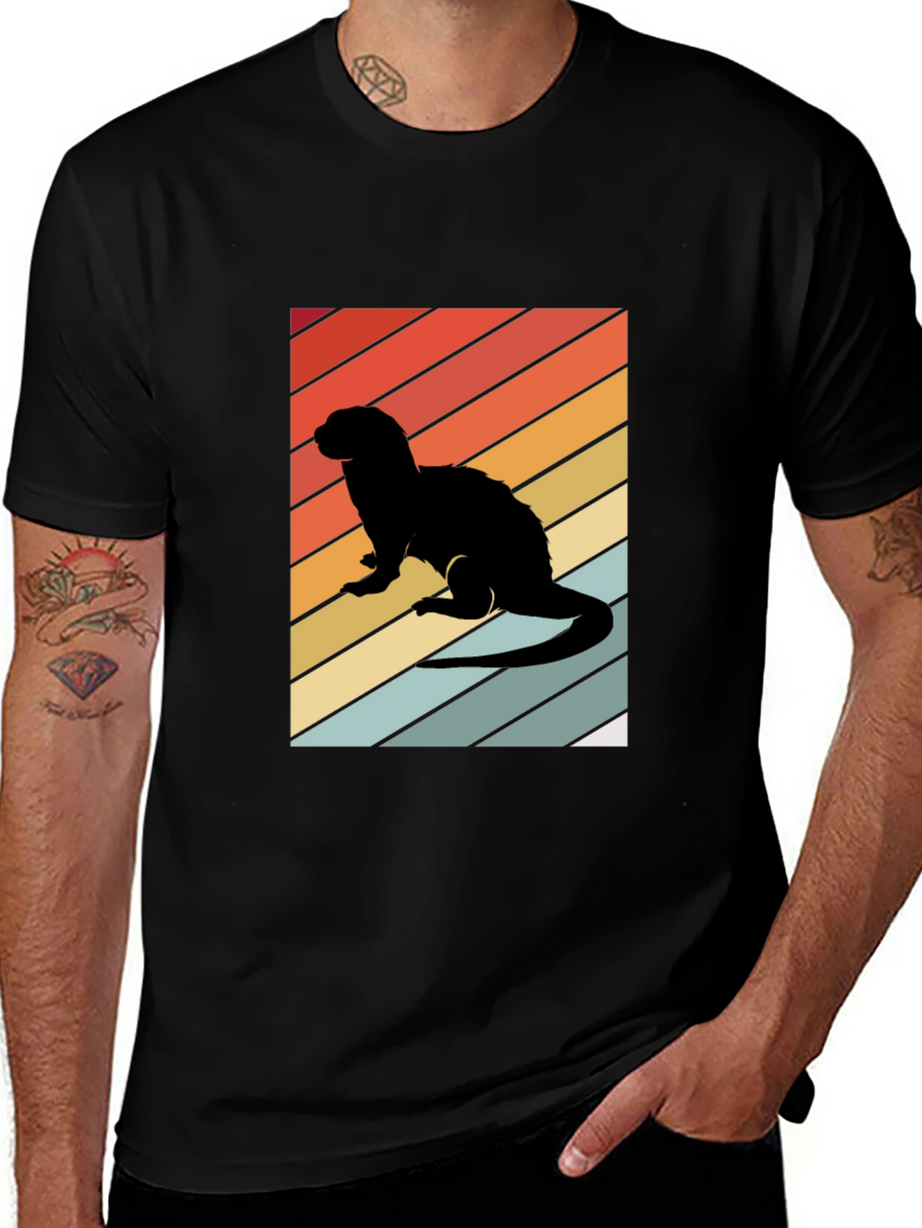 Retro Ferret Silhouette T-Shirt