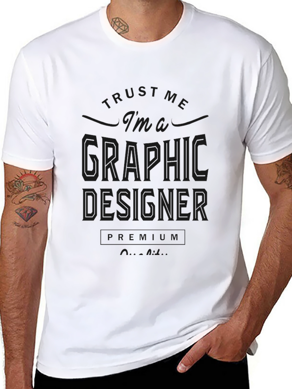 Trust Me Im a Graphic Designer Black T-Shirt