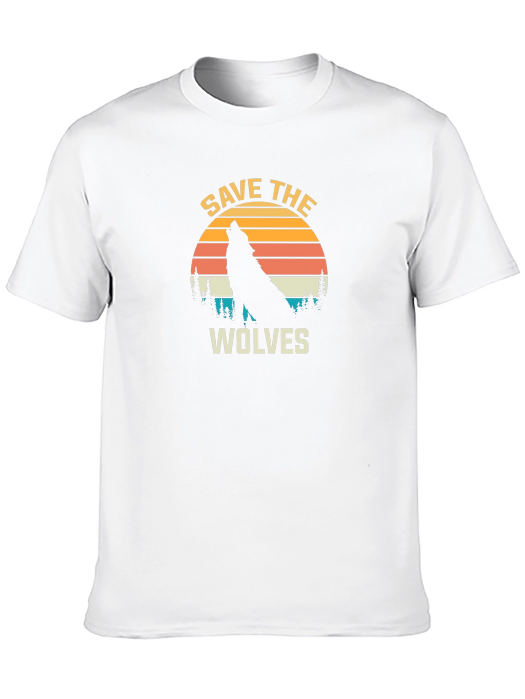 Save The Wolves Graphic Tee - Black
