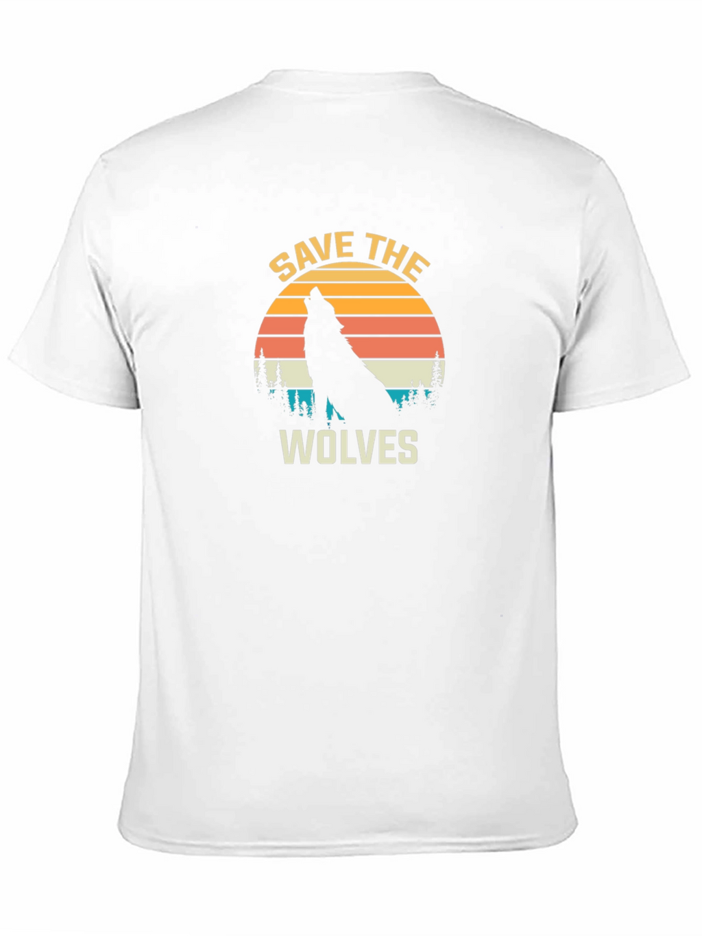 Save The Wolves Graphic Tee - Black