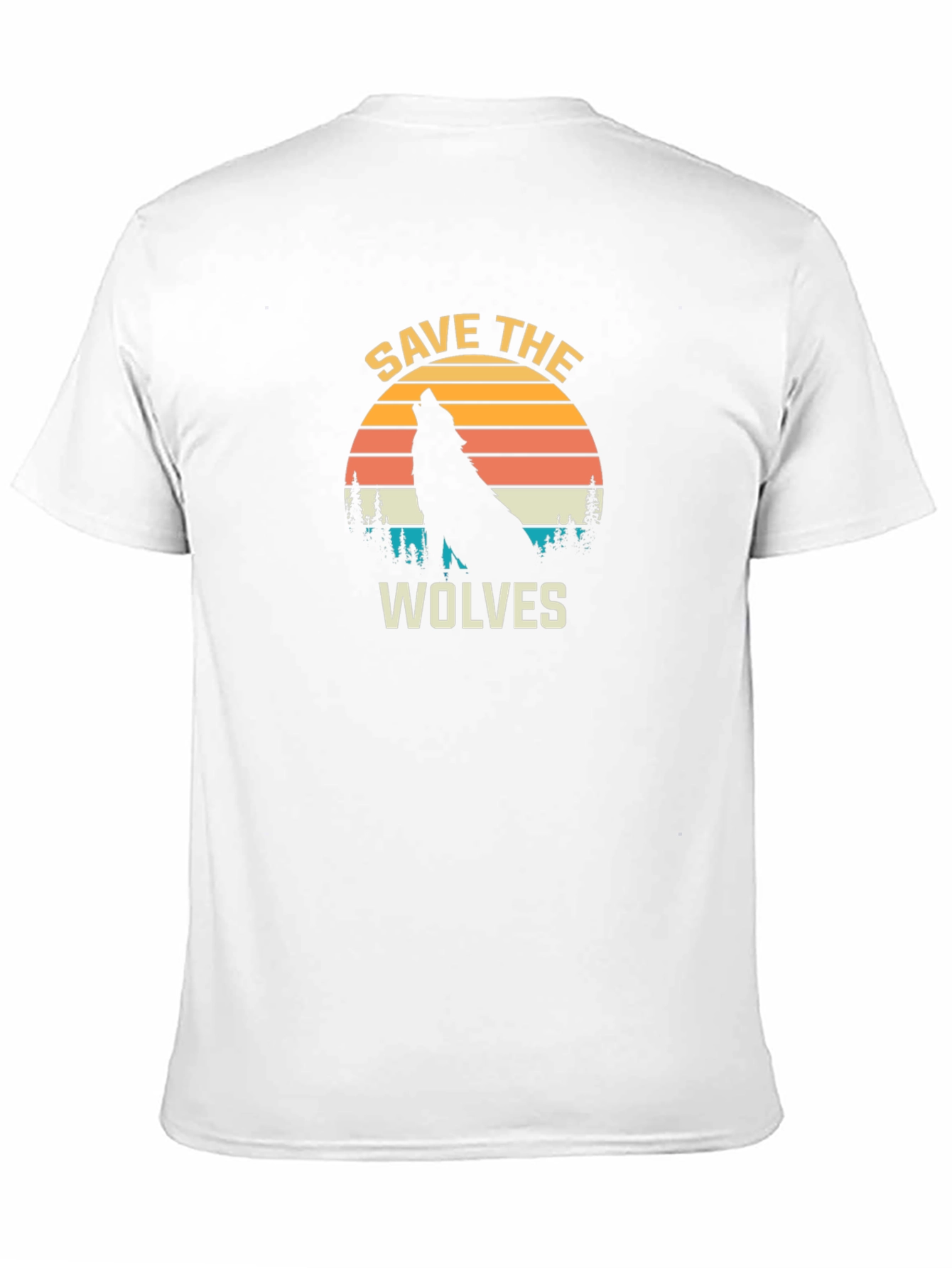 Save The Wolves Graphic Tee - Black