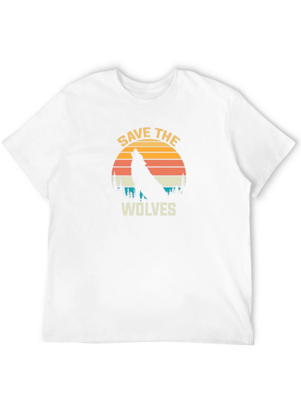 Save The Wolves Graphic Tee - Black