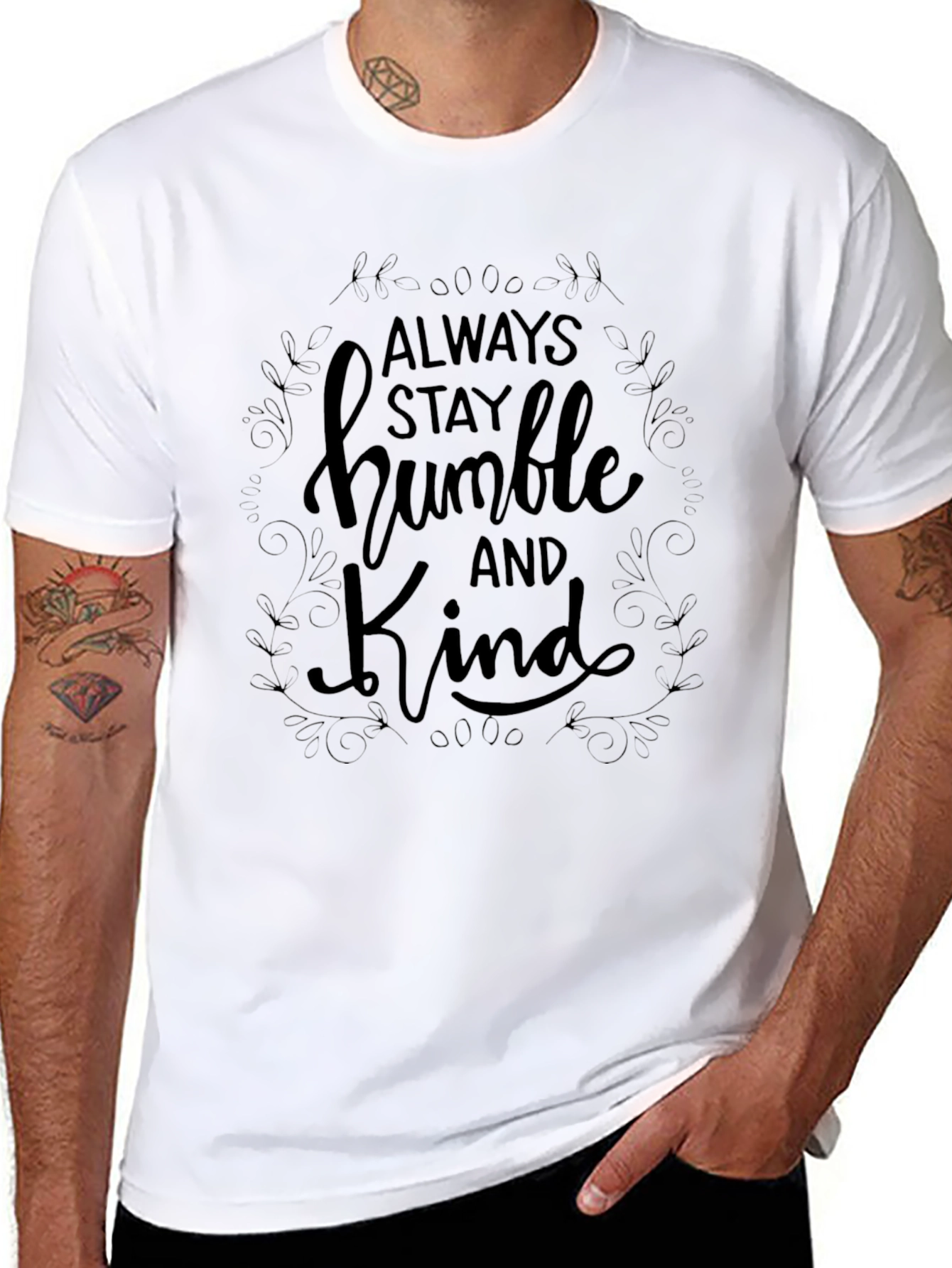 Always Stay Humble and Kind Black T-Shirt