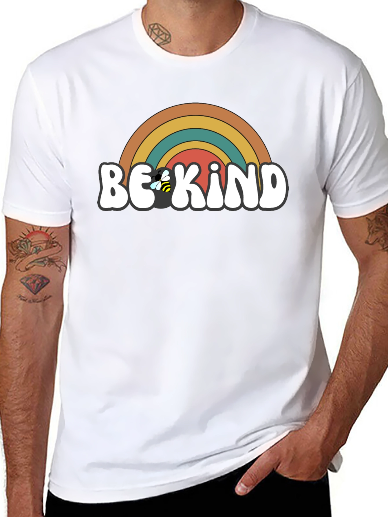 Be Kind Retro Rainbow T-Shirt