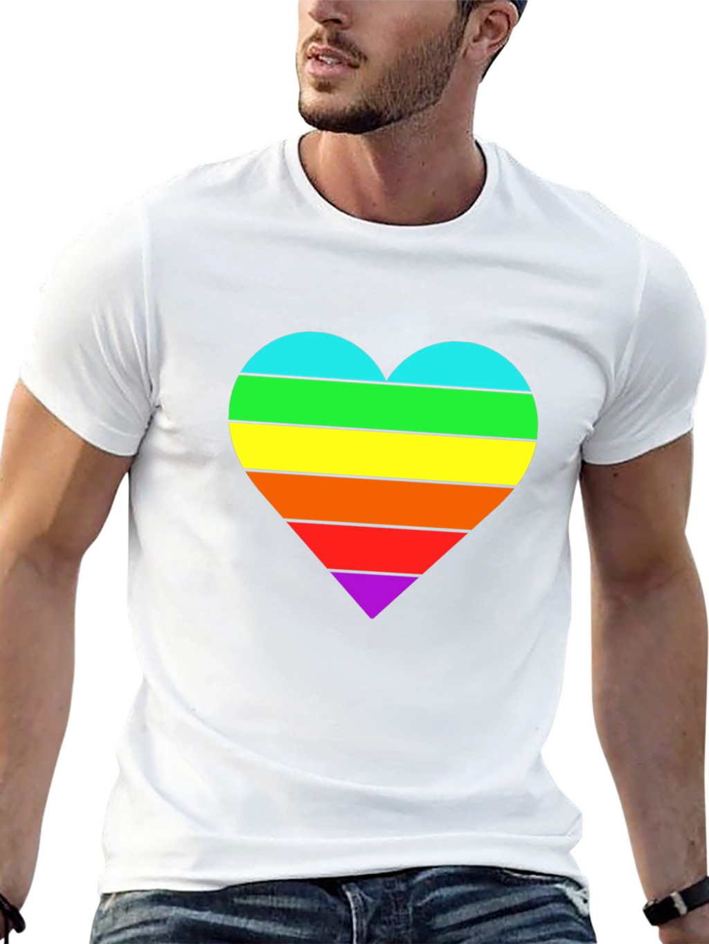 Rainbow Heart Pride T-Shirt