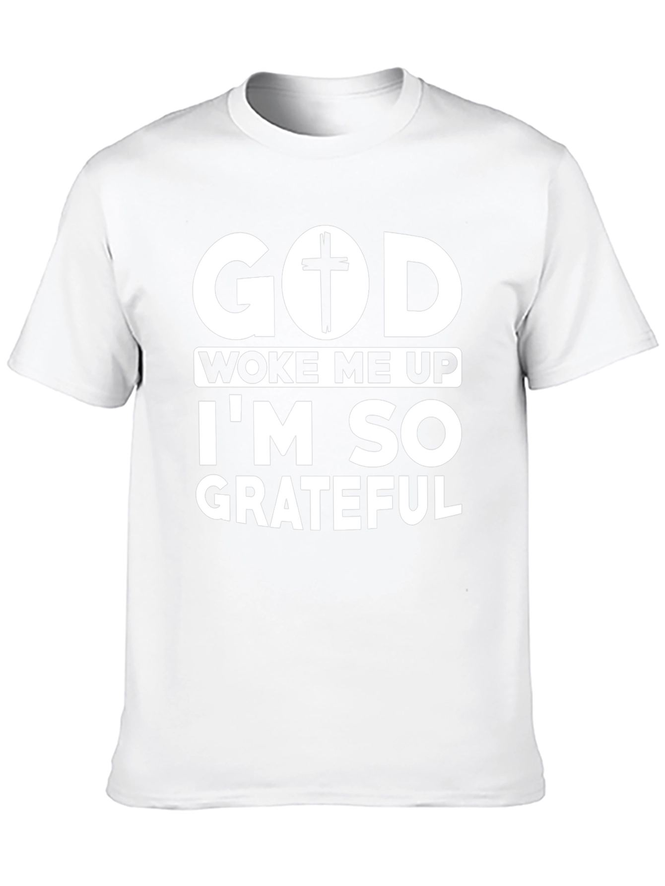 God Woke Me Up Black Graphic Tee